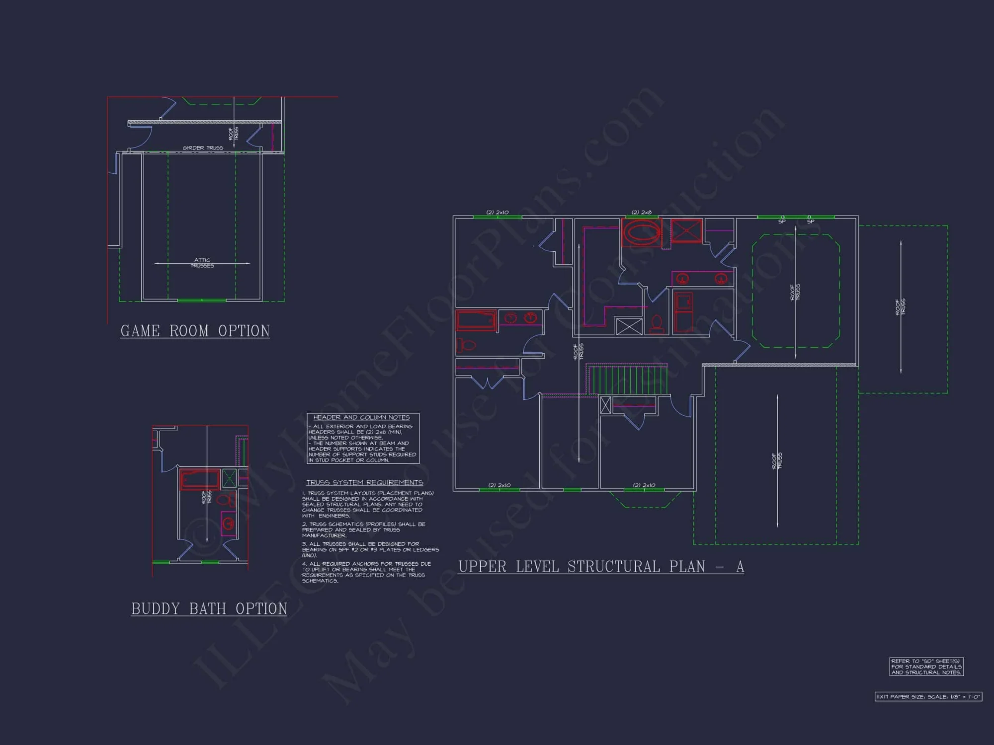 Traditional 2-Story house Floor Plan: 3-5 BR