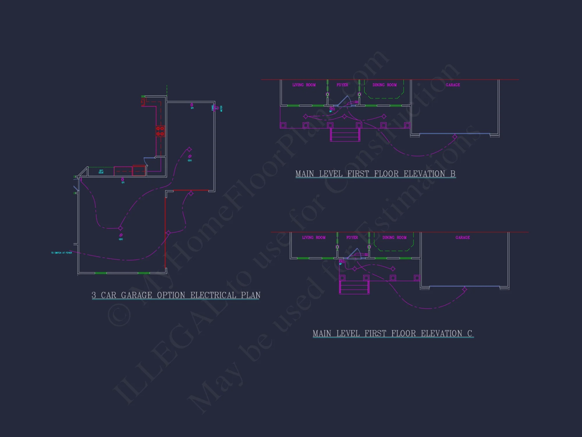 Traditional 2-Story house Floor Plan: 3-5 BR