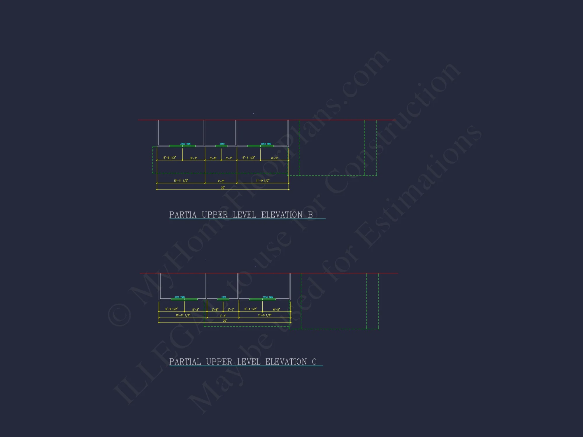 Traditional 2-Story house Floor Plan: 3-5 BR