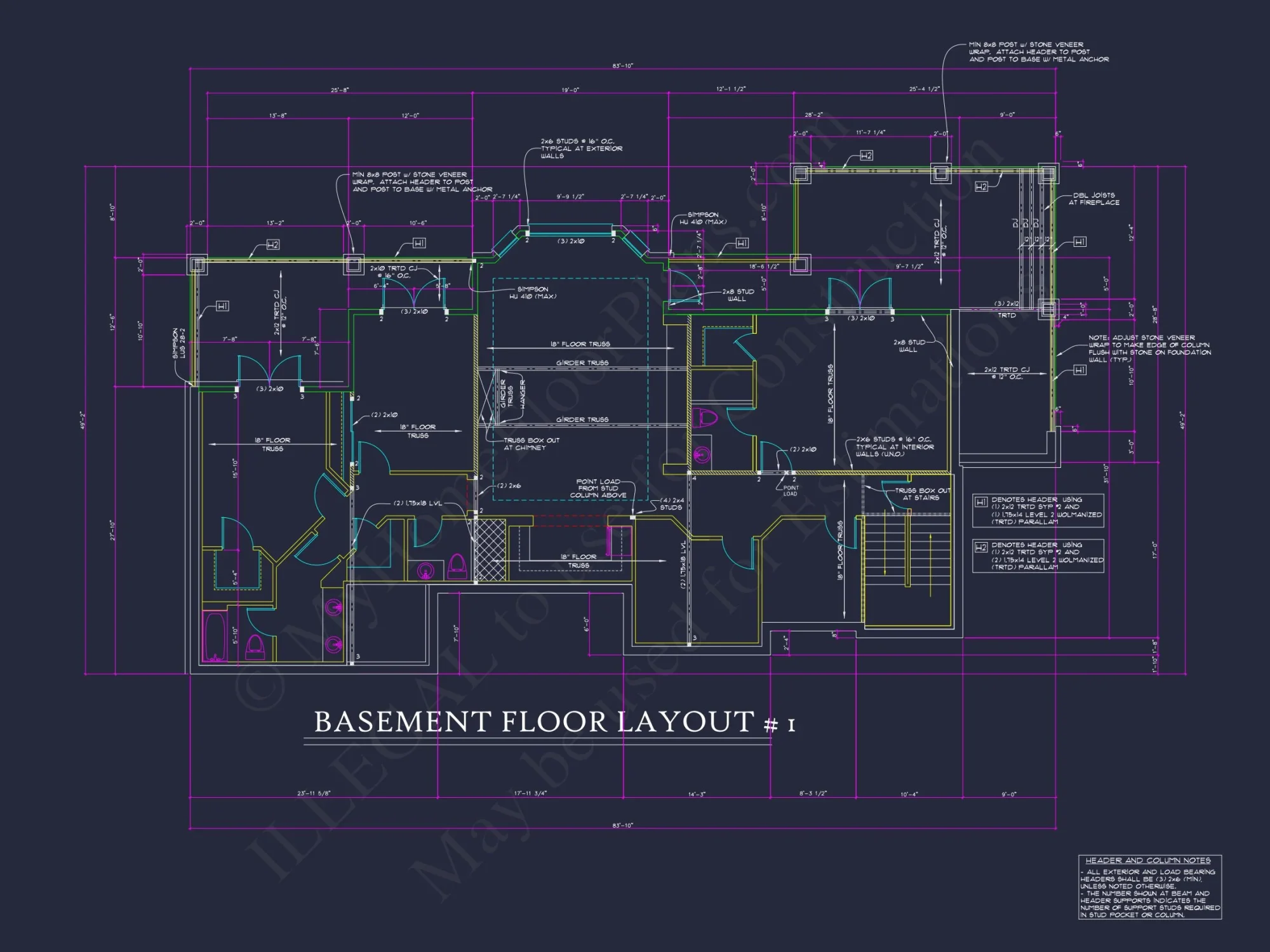 Luxury house Plan with 2-Story Layout, 4 Bedrooms & CAD Designs