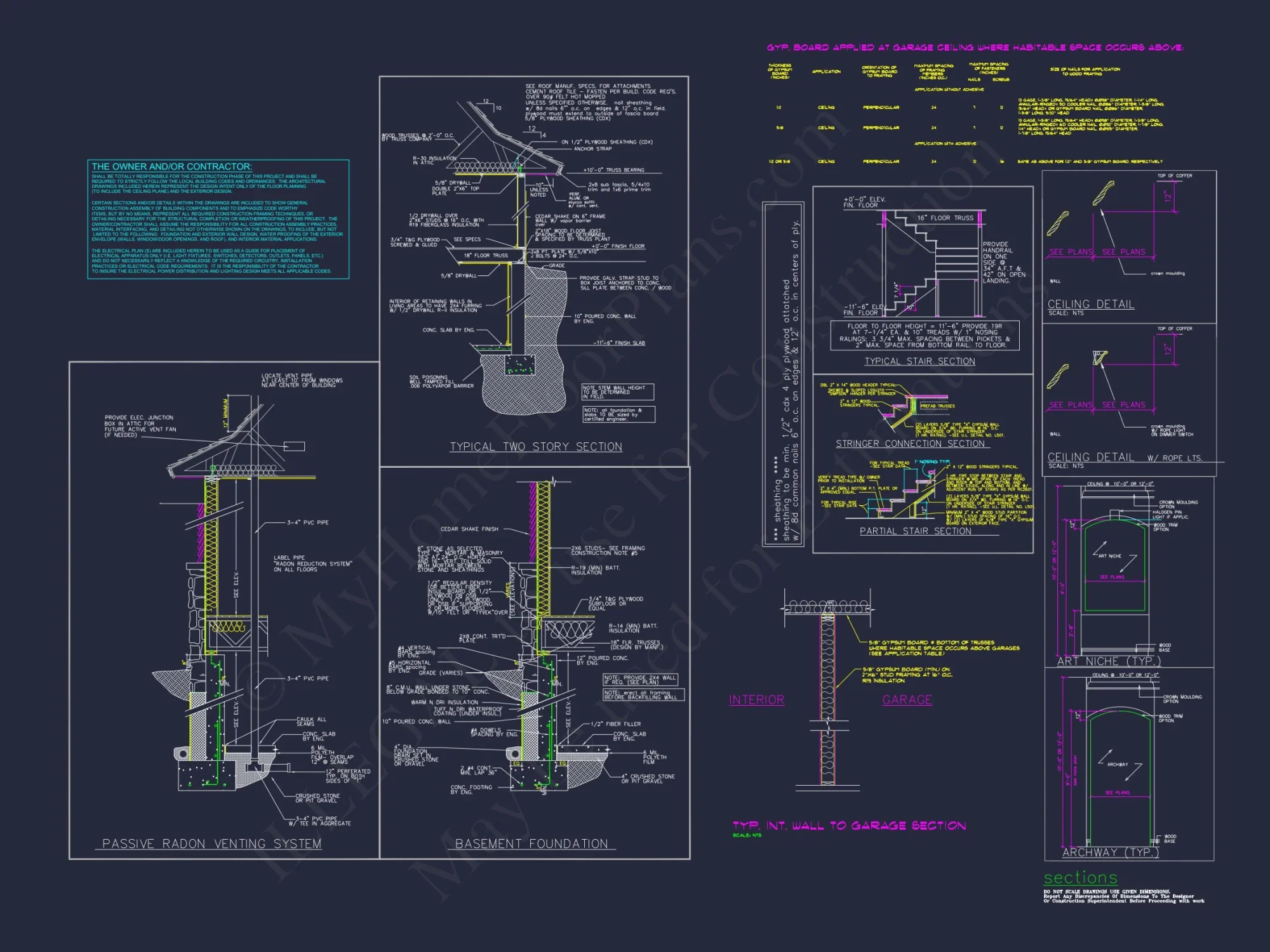 Luxury house Plan with 2-Story Layout, 4 Bedrooms & CAD Designs