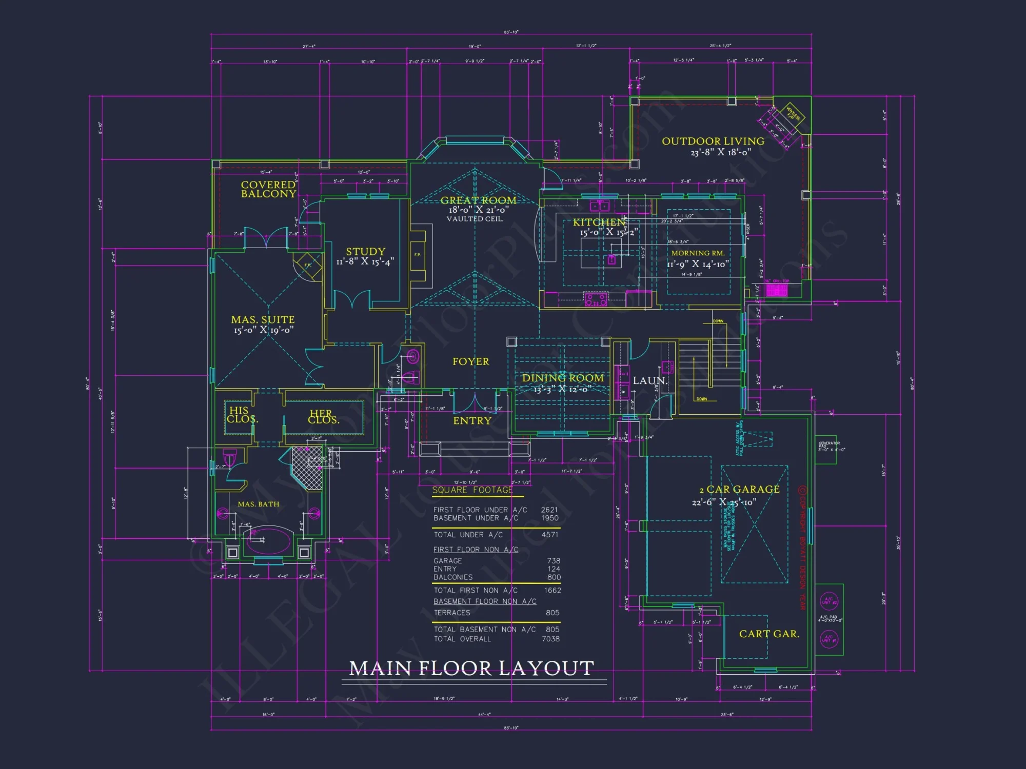 Luxury house Plan with 2-Story Layout, 4 Bedrooms & CAD Designs