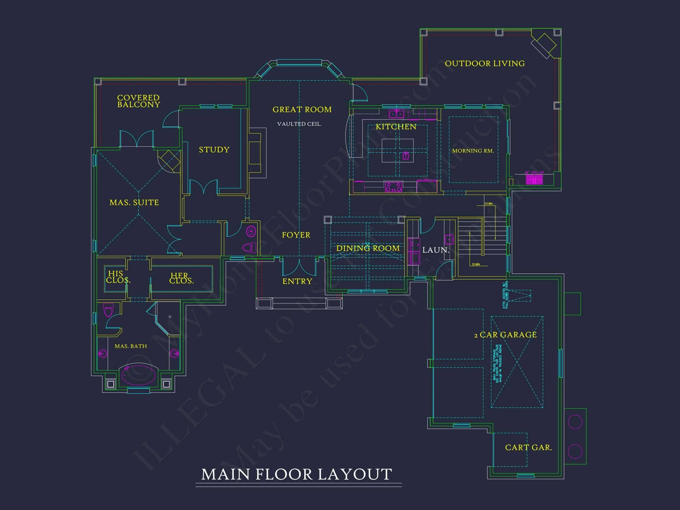 9-1811 HOUSE PLAN - Luxury House Plan with 2-Story Layout, 4 Bedrooms & CAD Designs 4 Luxury house Plan with 2-Story Layout, 4 Bedrooms & CAD Designs