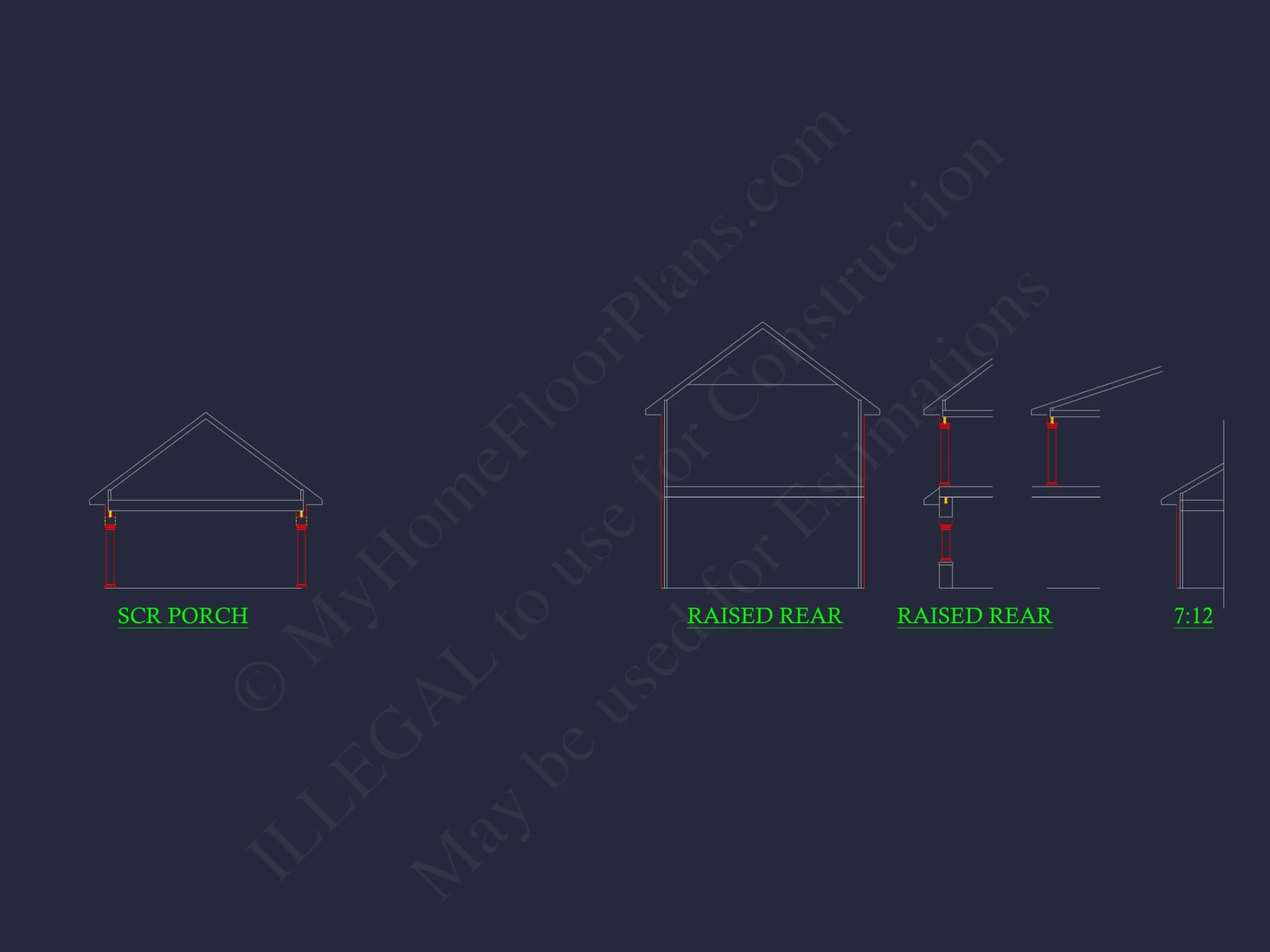 Elegant 2-Story house Plan with Detailed CAD Blueprint Designs