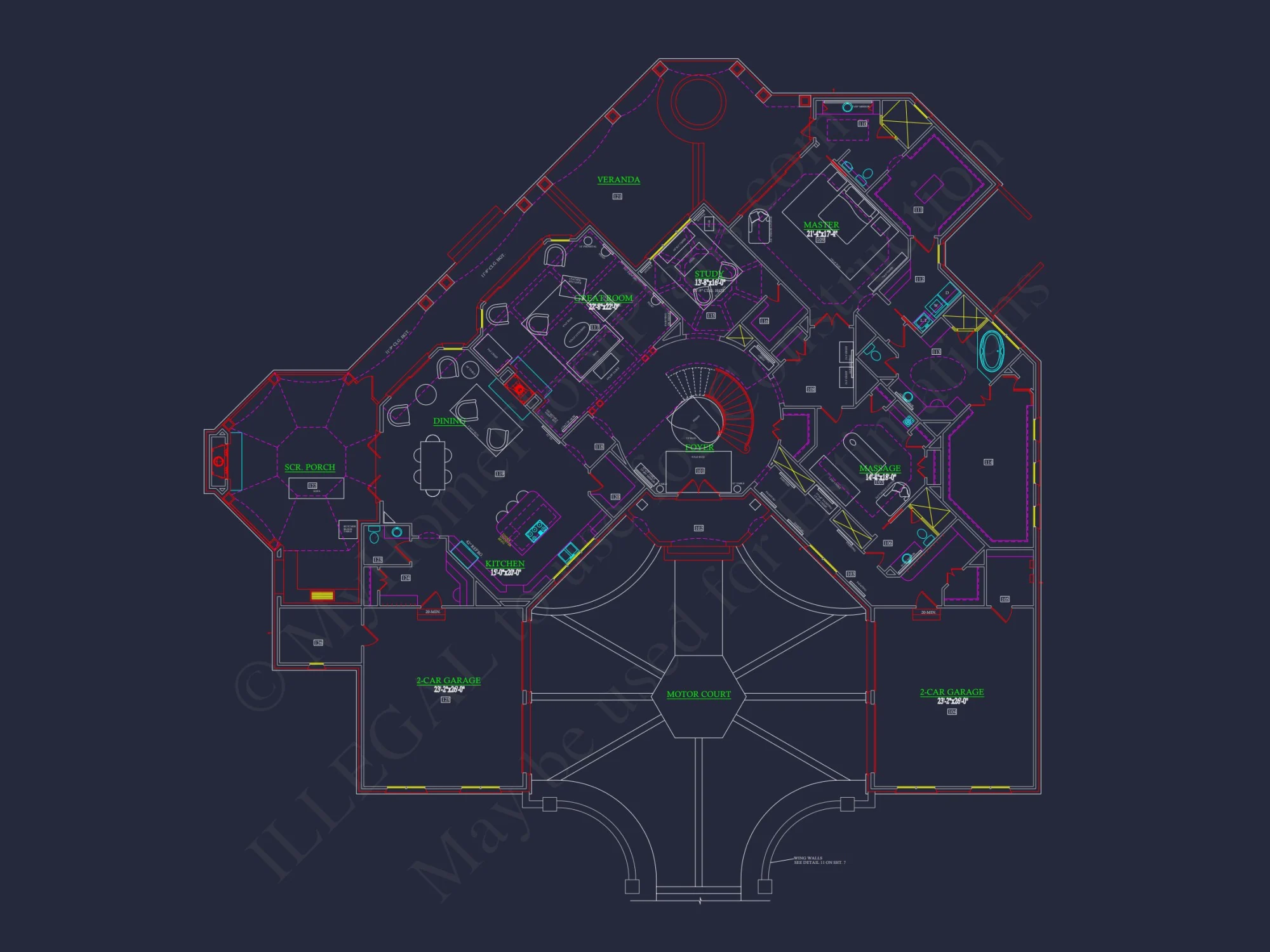 Elegant 2-Story house Plan with Detailed CAD Blueprint Designs