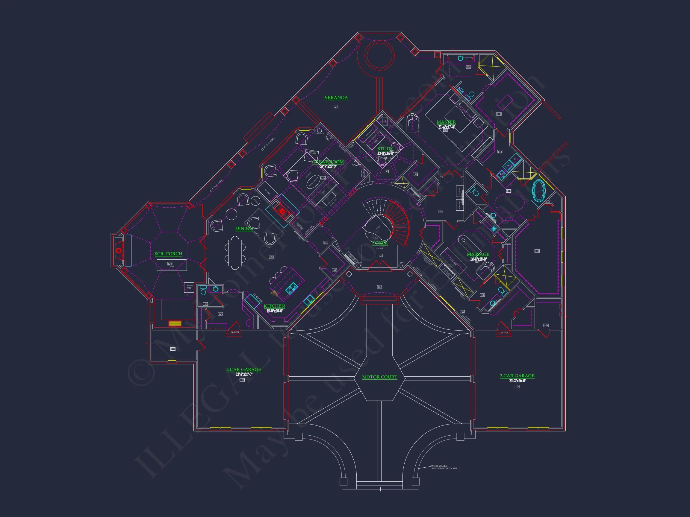 Elegant 2-Story house Plan with Detailed CAD Blueprint Designs