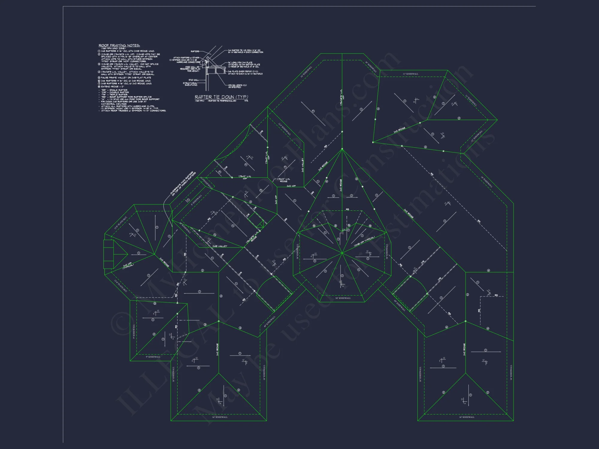 Elegant 2-Story house Plan with Detailed CAD Blueprint Designs