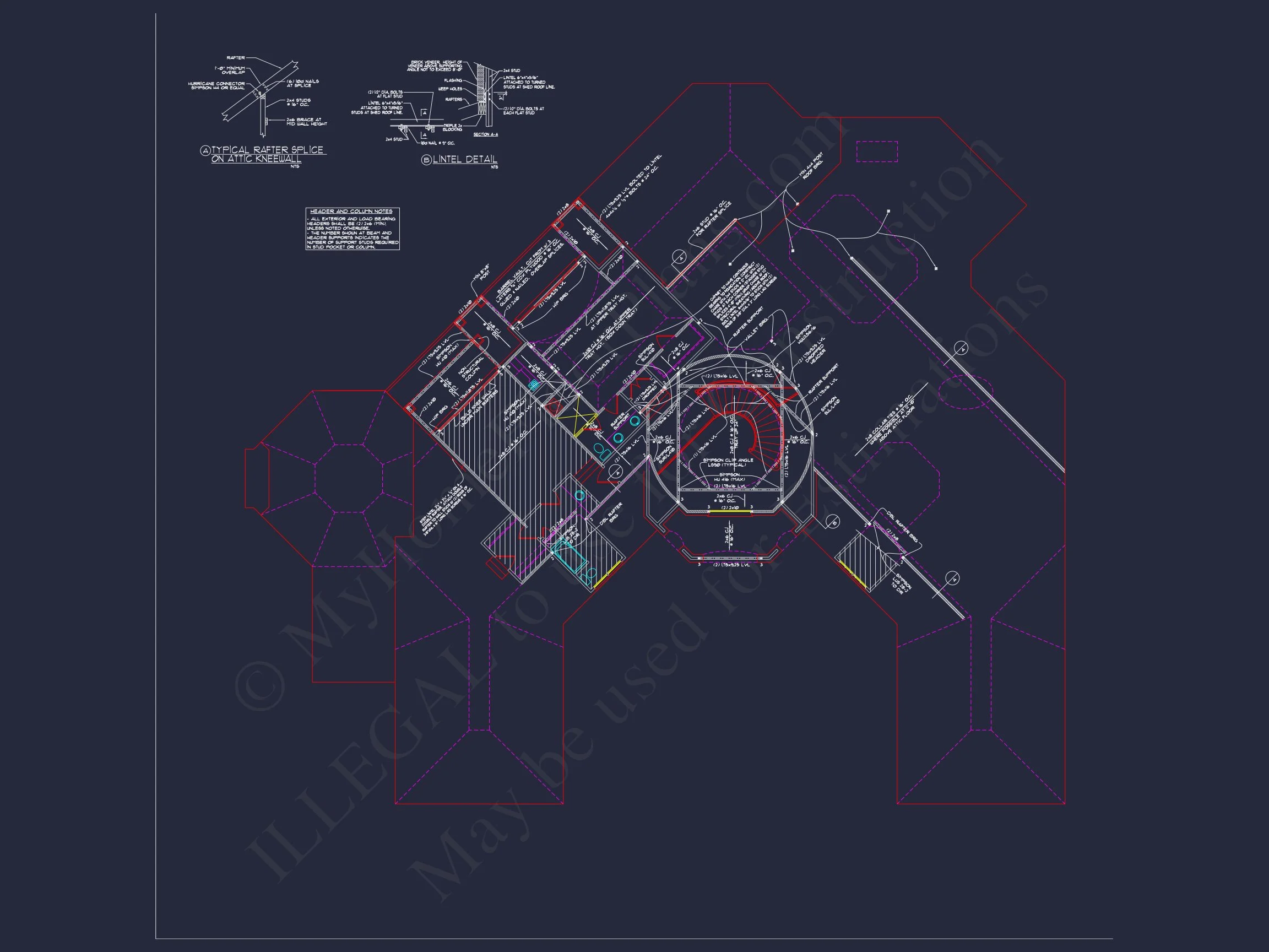 Elegant 2-Story house Plan with Detailed CAD Blueprint Designs