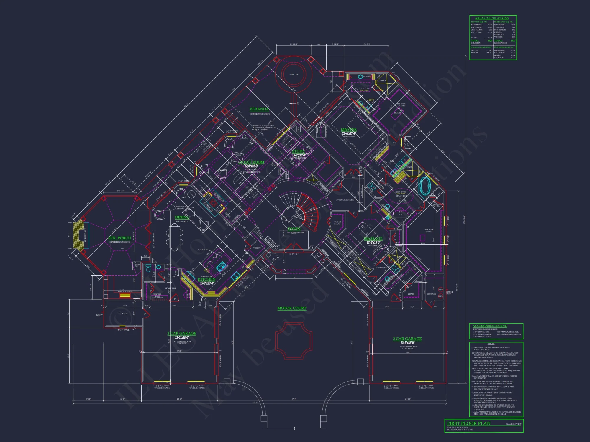 Elegant 2-Story house Plan with Detailed CAD Blueprint Designs