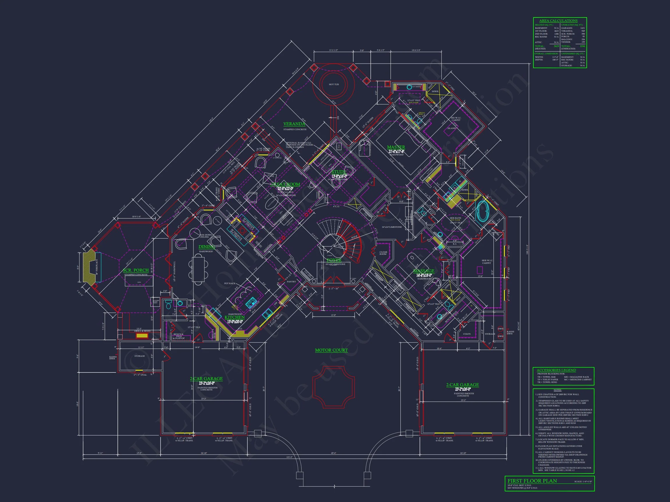 Elegant 2-Story house Plan with Detailed CAD Blueprint Designs