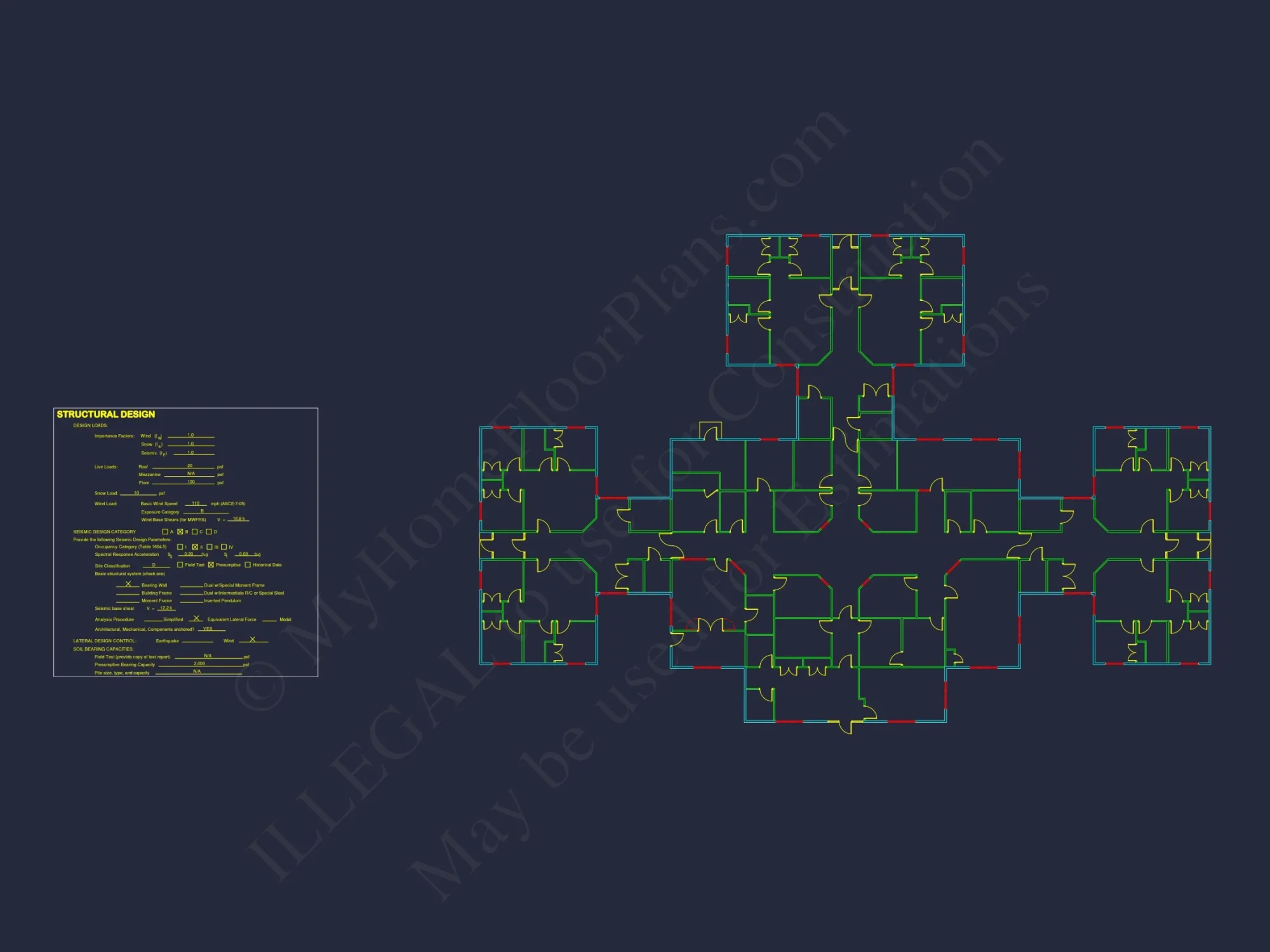 Institutional house Plan with CAD Blueprint - 11, 991 SF Design