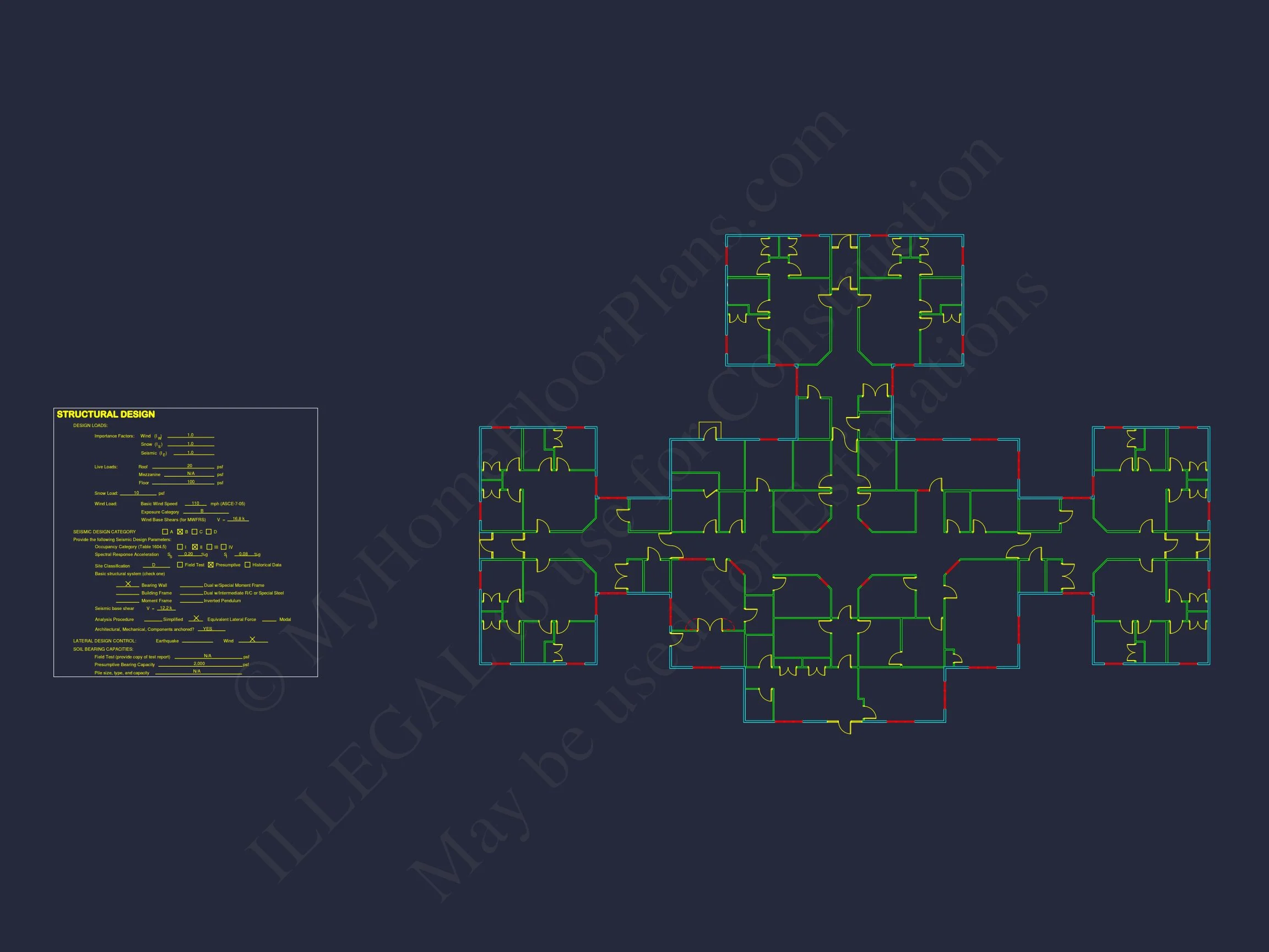 9-1589 BOARDING SCHOOL PLAN - Institutional House Plan with CAD Blueprint - 11, 991 SF Design 12 Institutional house Plan with CAD Blueprint - 11, 991 SF Design