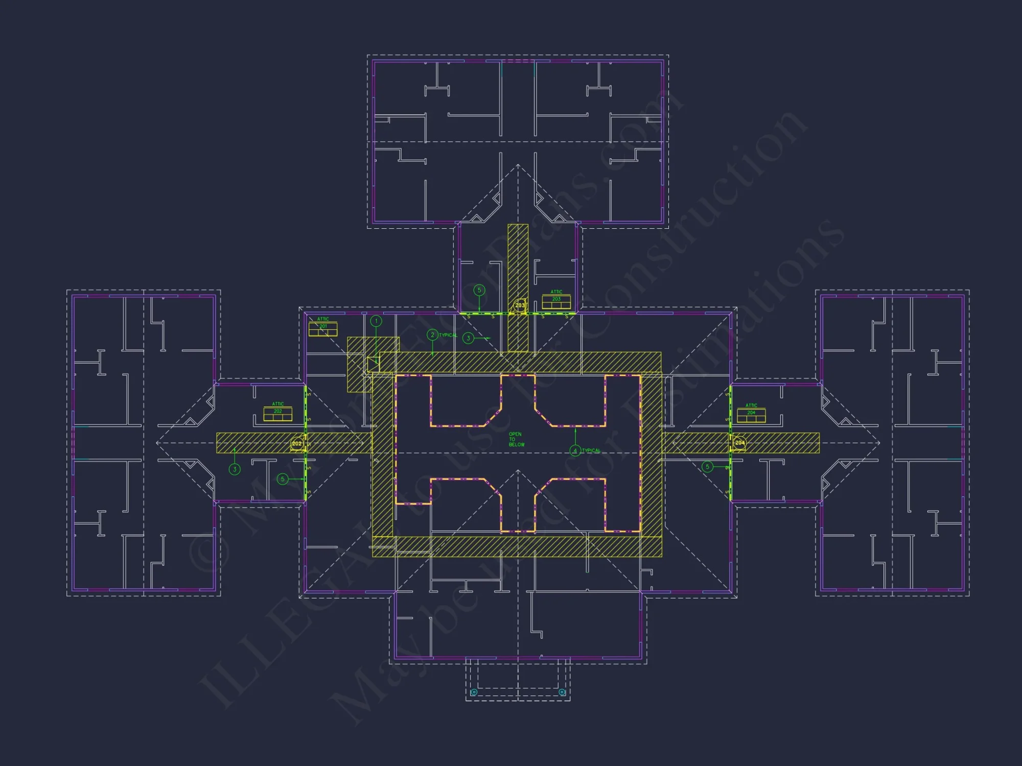 Institutional house Plan with CAD Blueprint - 11, 991 SF Design
