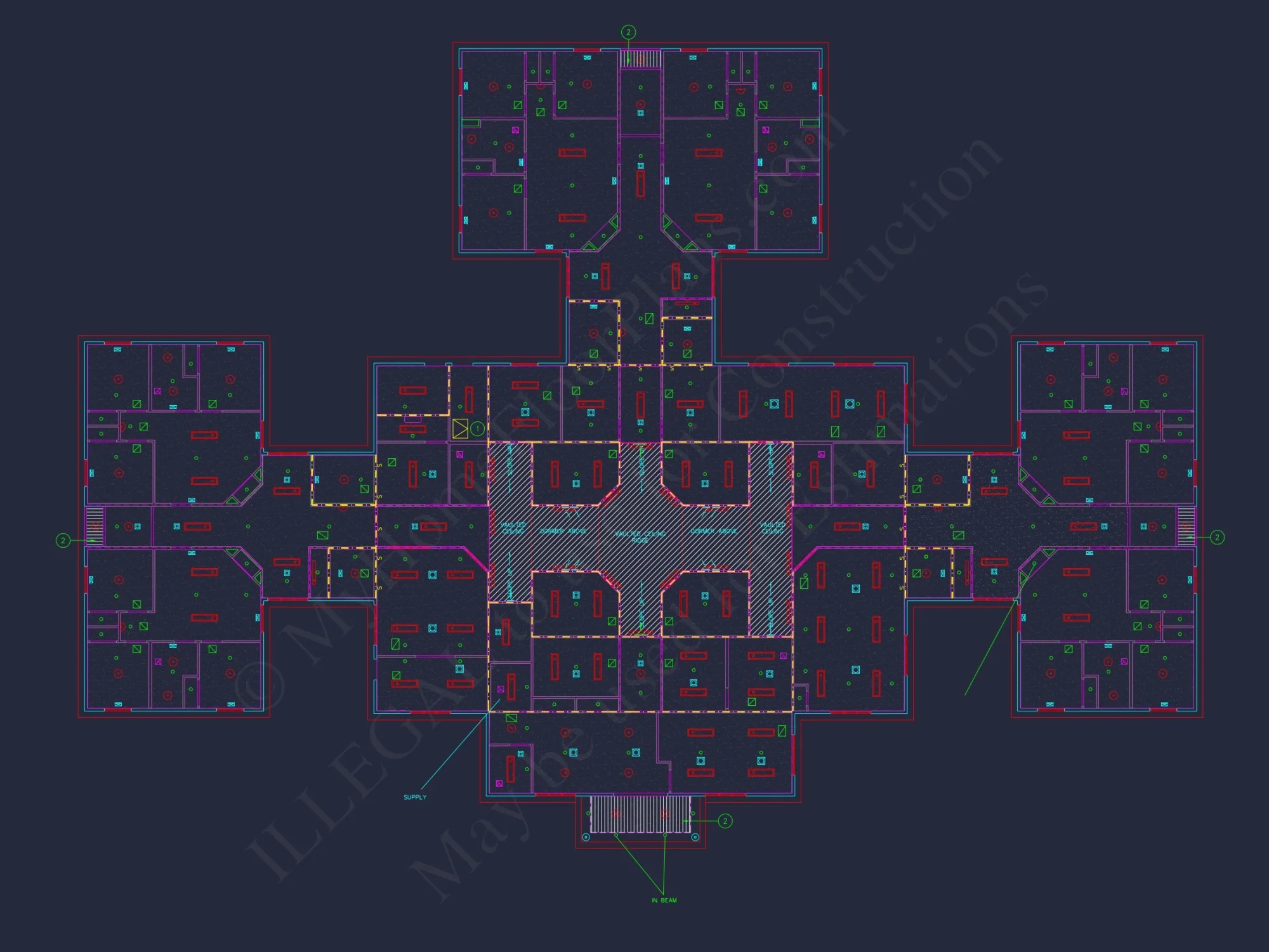 Institutional house Plan with CAD Blueprint - 11, 991 SF Design
