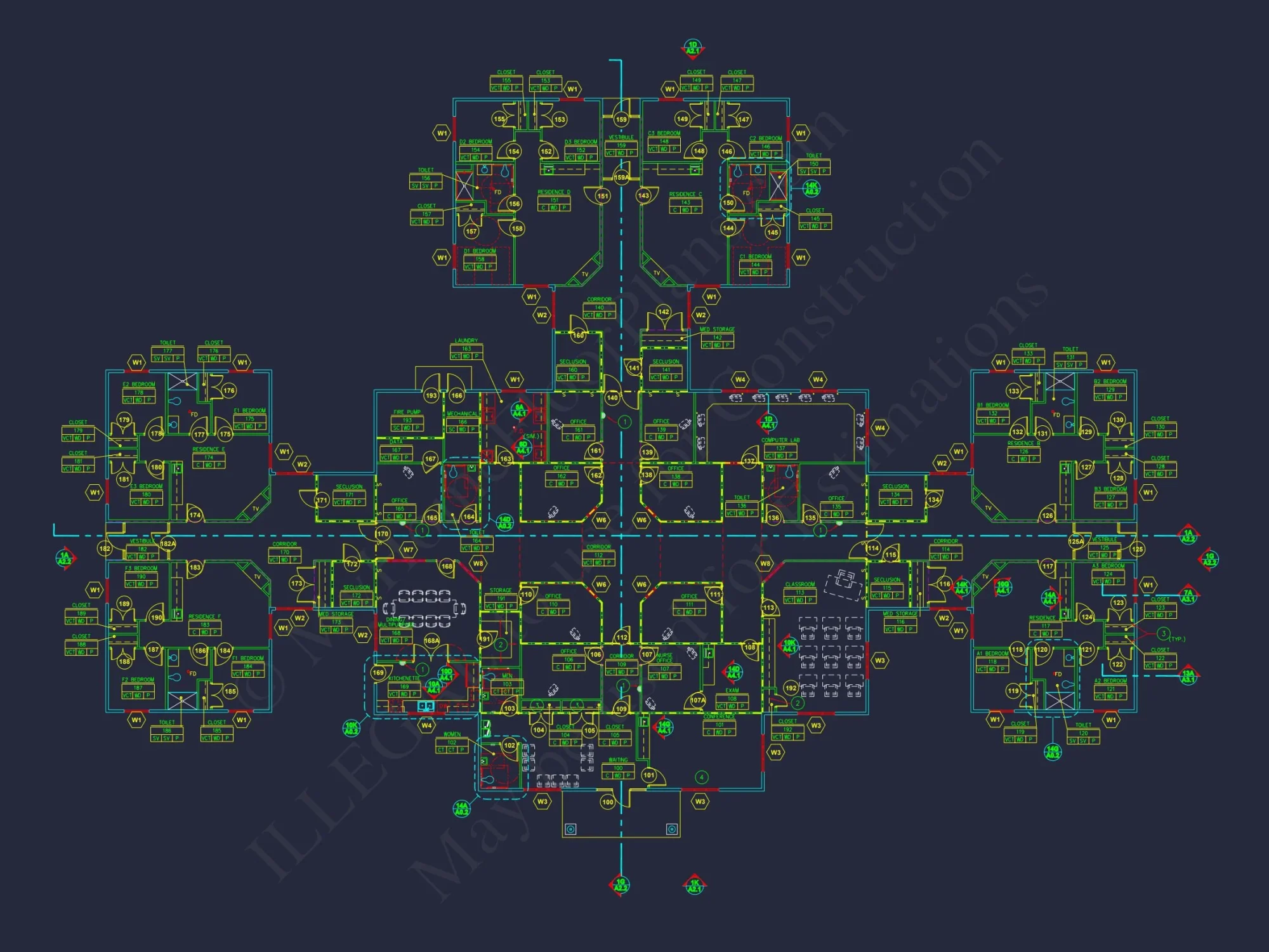 Institutional house Plan with CAD Blueprint - 11, 991 SF Design