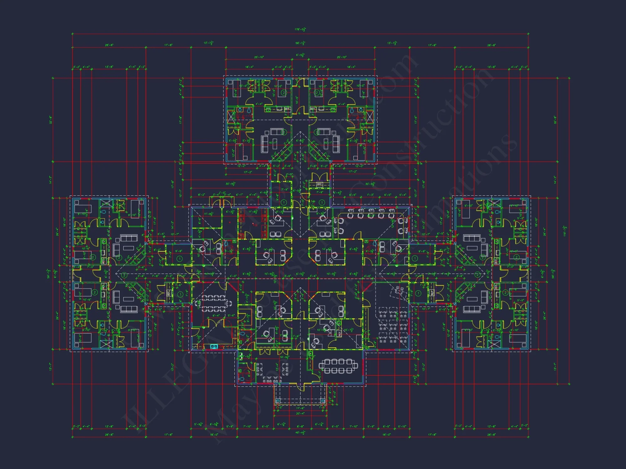 Institutional house Plan with CAD Blueprint - 11, 991 SF Design