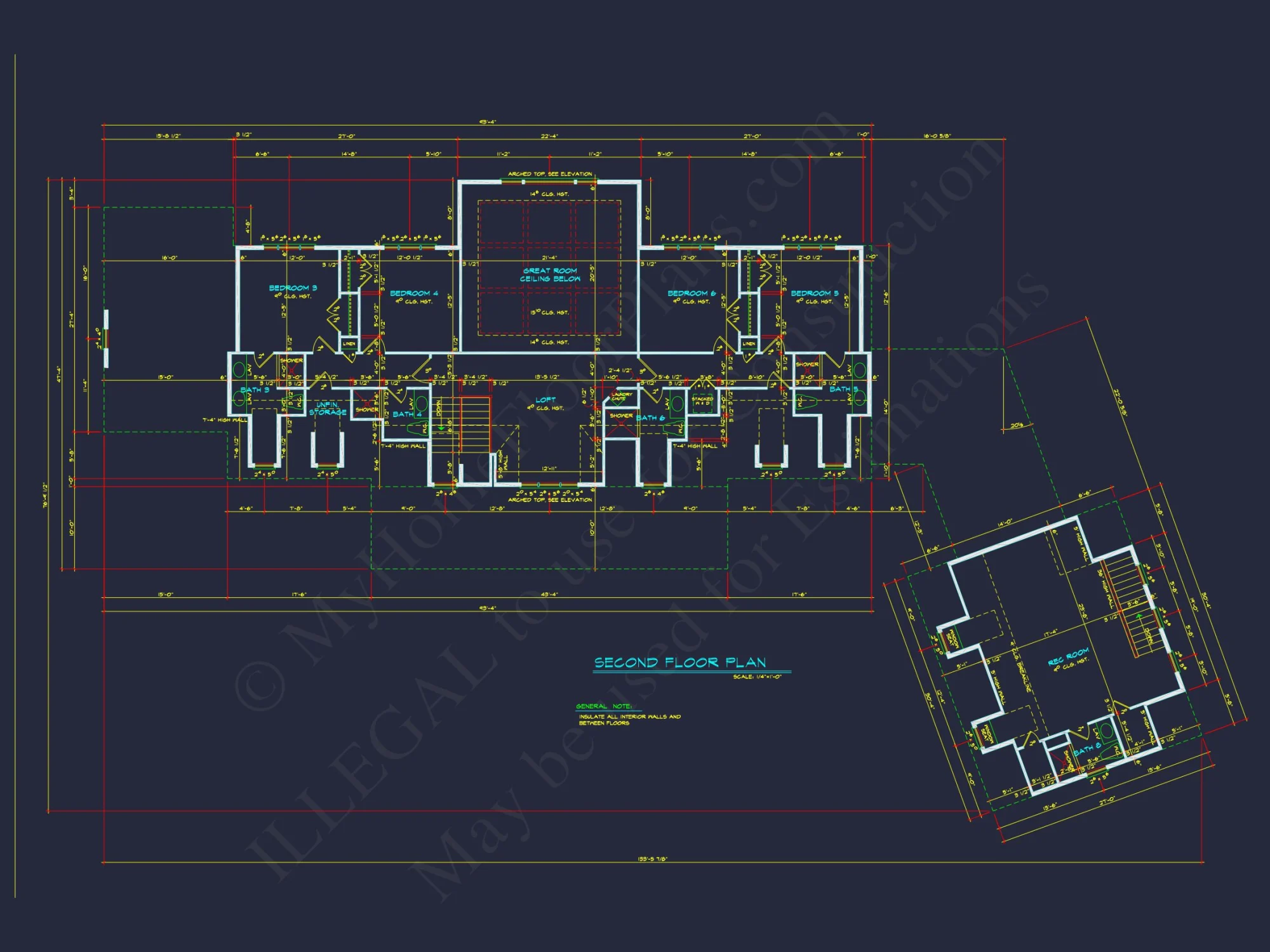 Elegant Cape Cod house Plan with 2 Stories & 6 Bedrooms