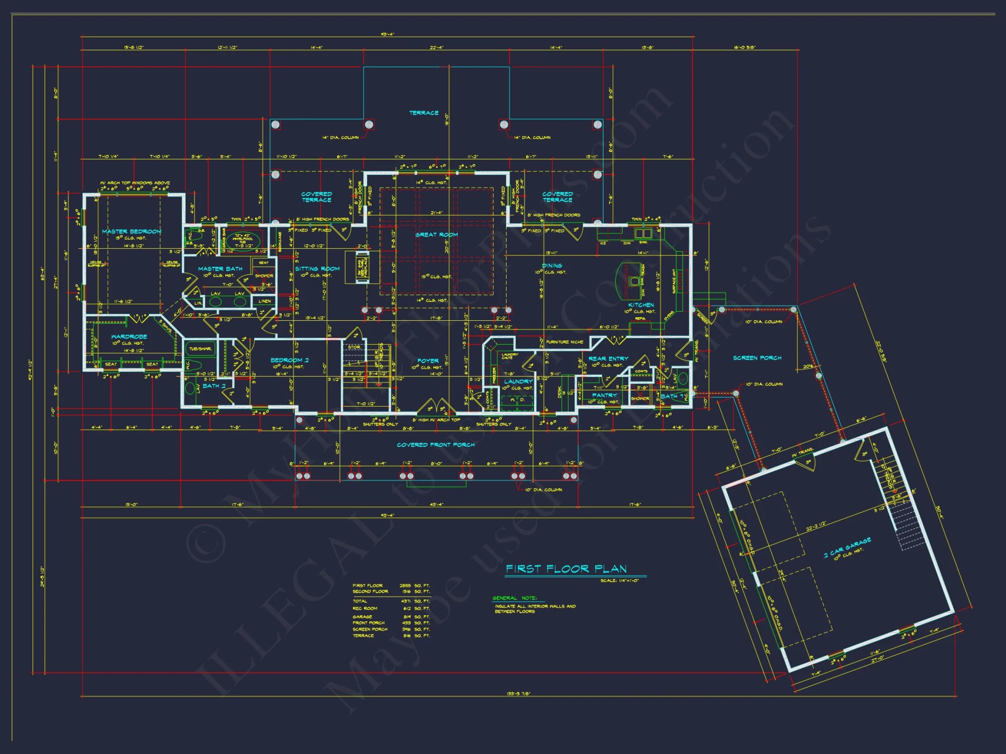 Elegant Cape Cod house Plan with 2 Stories & 6 Bedrooms