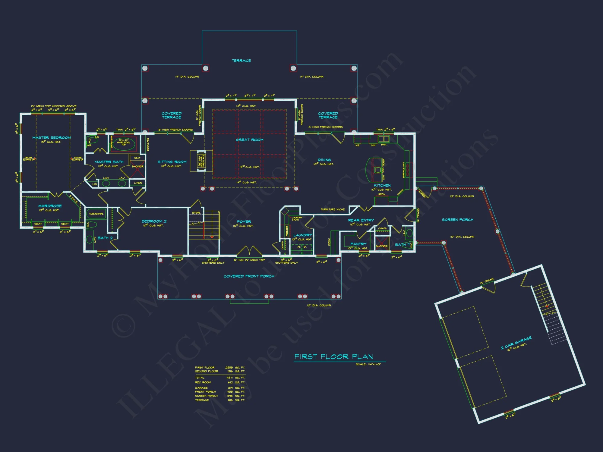 Elegant Cape Cod house Plan with 2 Stories & 6 Bedrooms