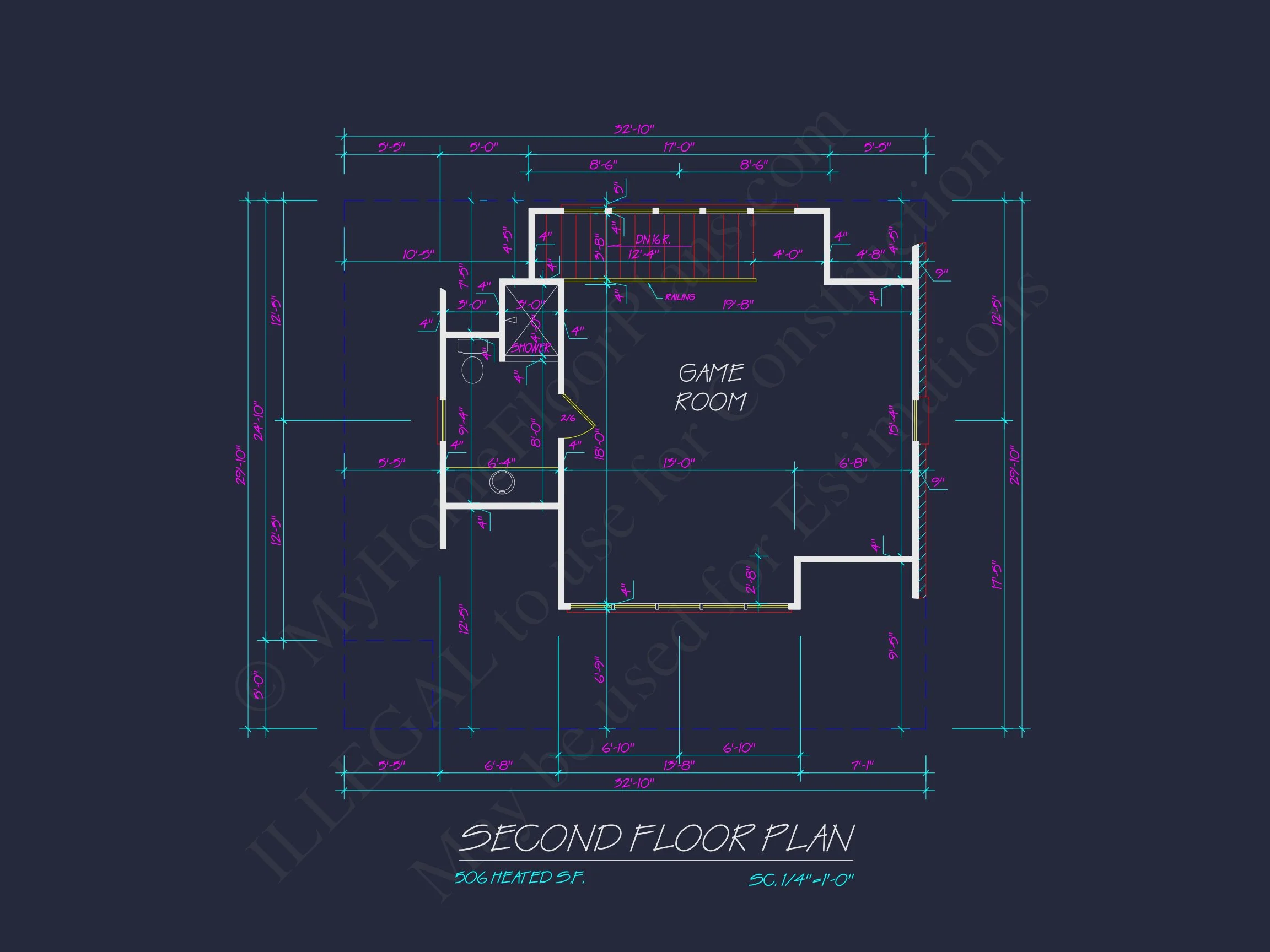 8-1816 GARAGE PLAN - Garage with Living Space Blueprint - Functional Floor Plan Design 8 Garage with Living Space Blueprint - Functional Floor Plan Design