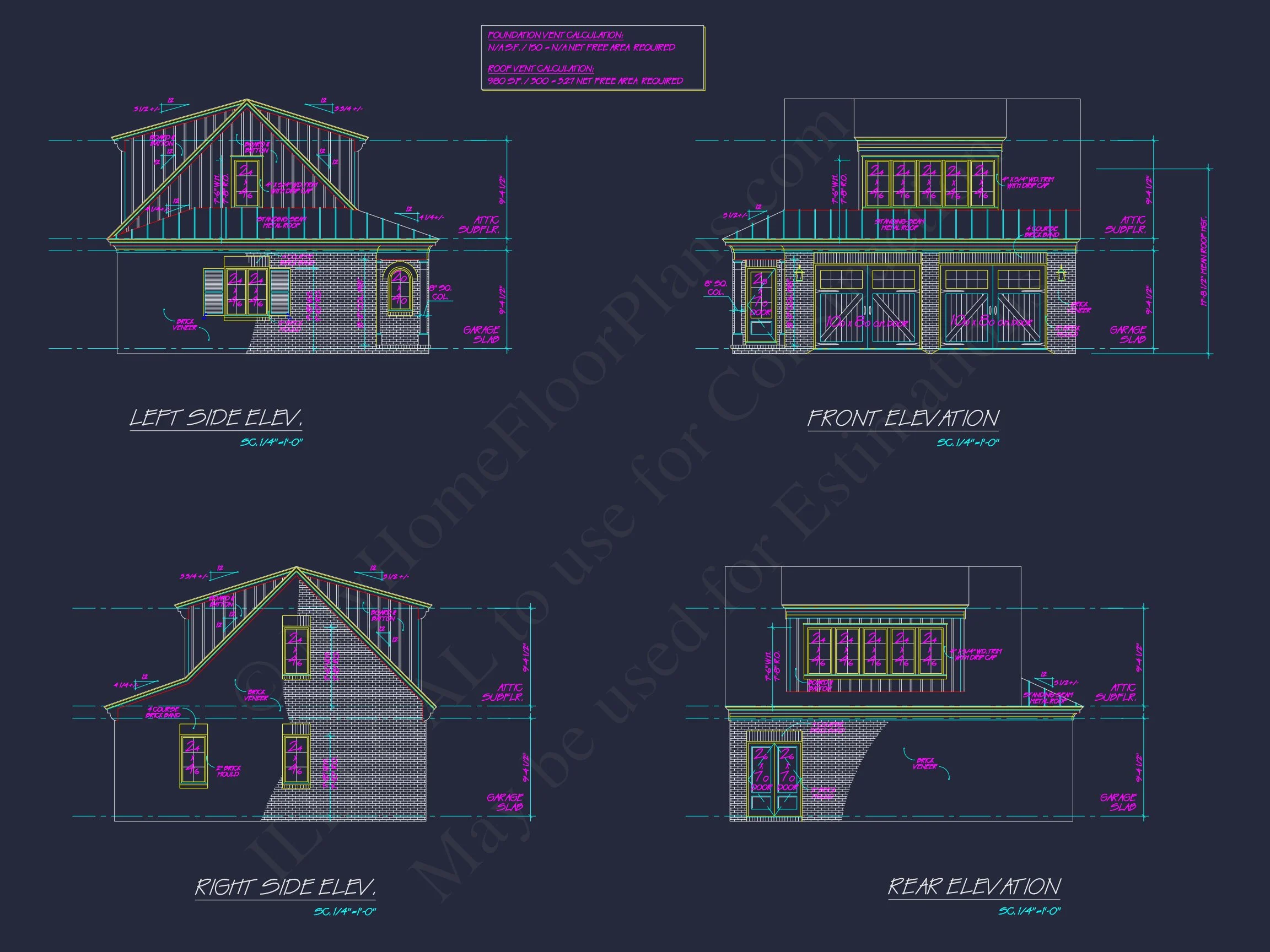 8-1816 GARAGE PLAN - Garage with Living Space Blueprint - Functional Floor Plan Design 2 Garage with Living Space Blueprint - Functional Floor Plan Design