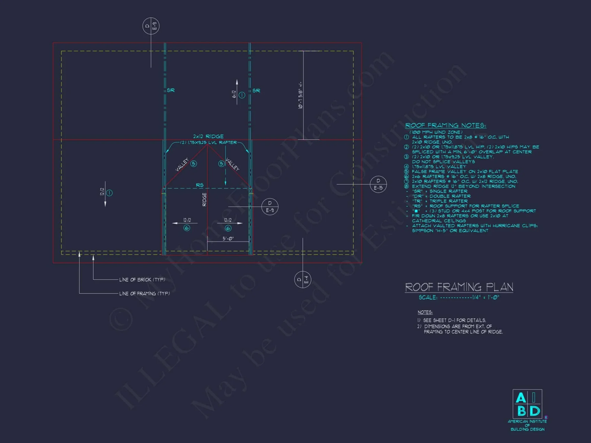 Spacious 3-Bay Garage Plan with Attic and CAD Blueprints