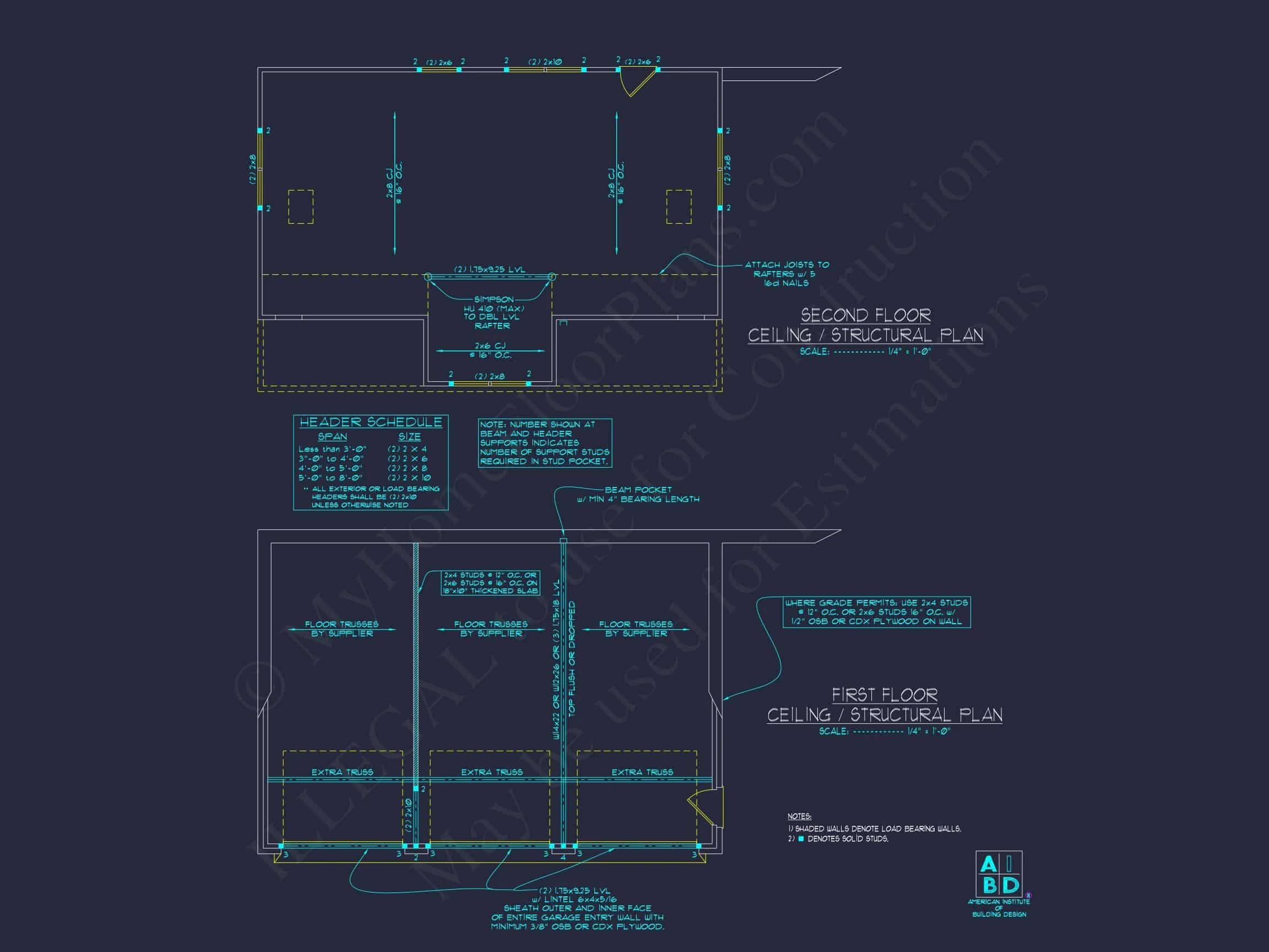 8-1368 GARAGE PLAN- Spacious 3-Bay Garage Plan with Attic and CAD Blueprints 7 Spacious 3-Bay Garage Plan with Attic and CAD Blueprints
