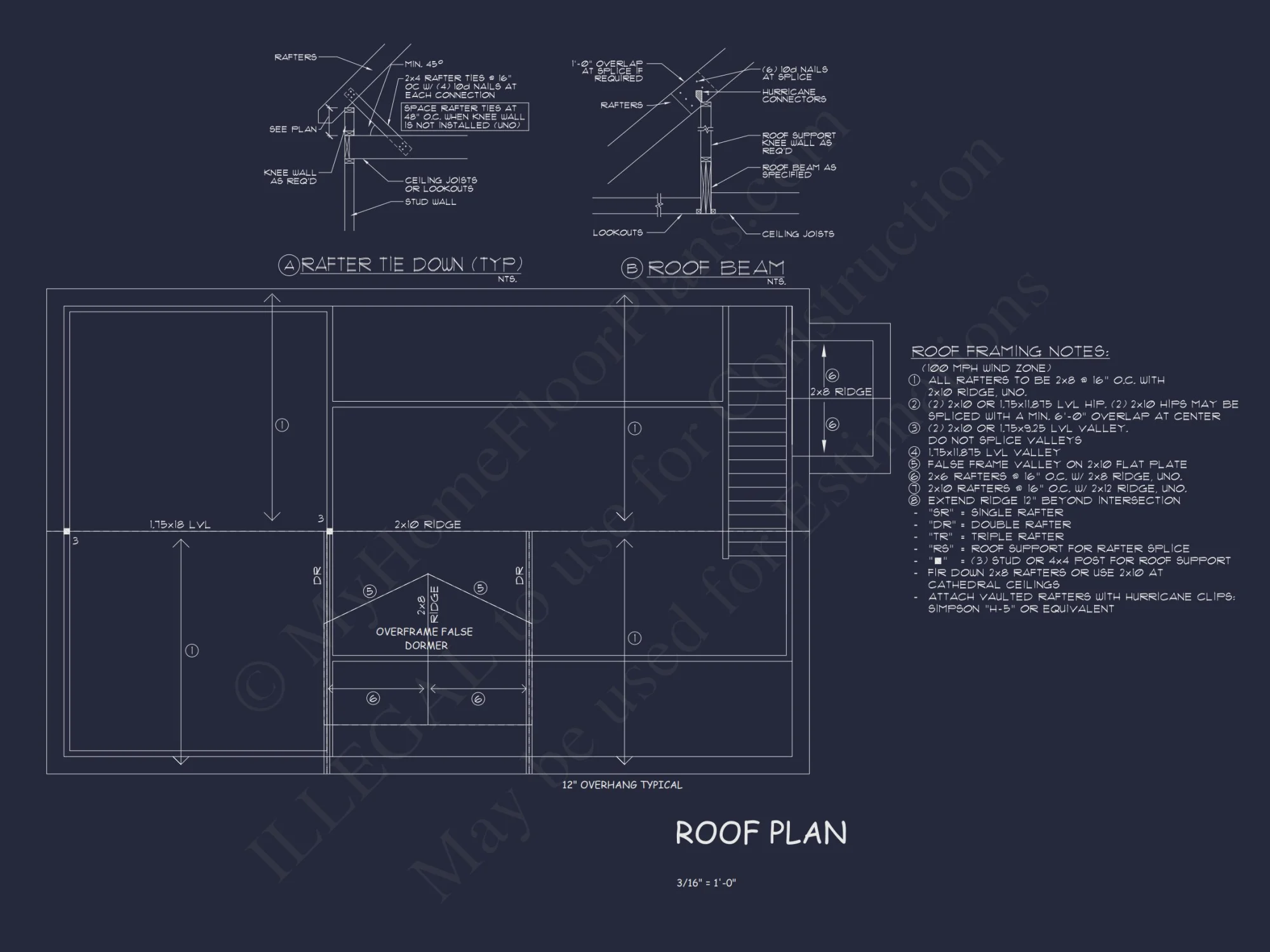 Modern Garage Living Space house Plan with Detailed Blueprint
