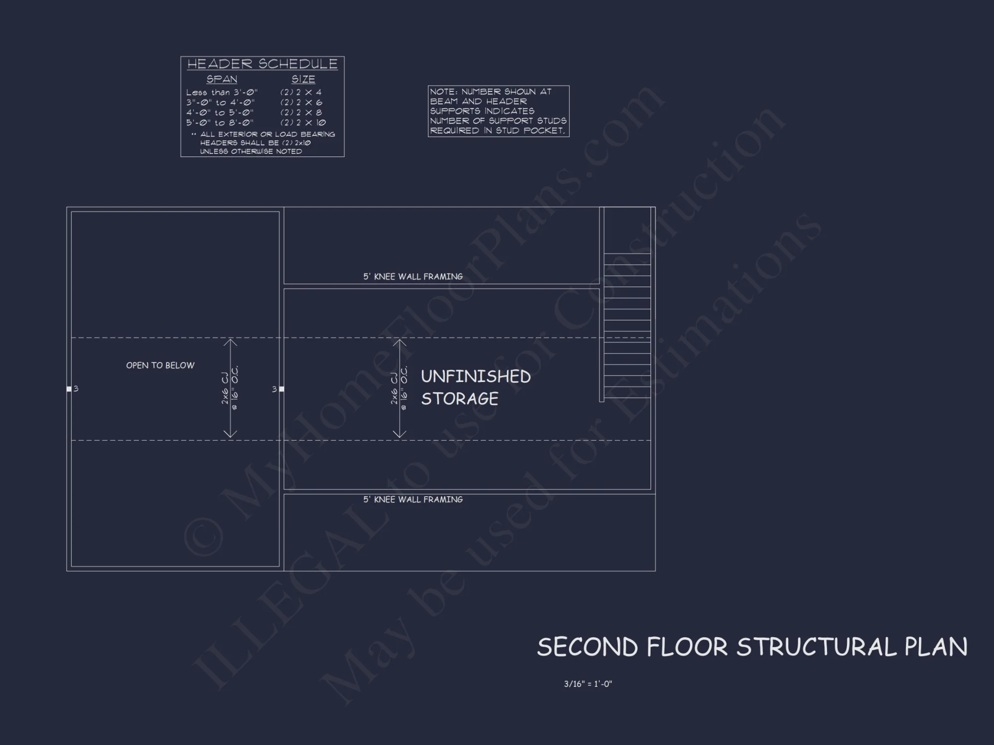 Modern Garage Living Space house Plan with Detailed Blueprint