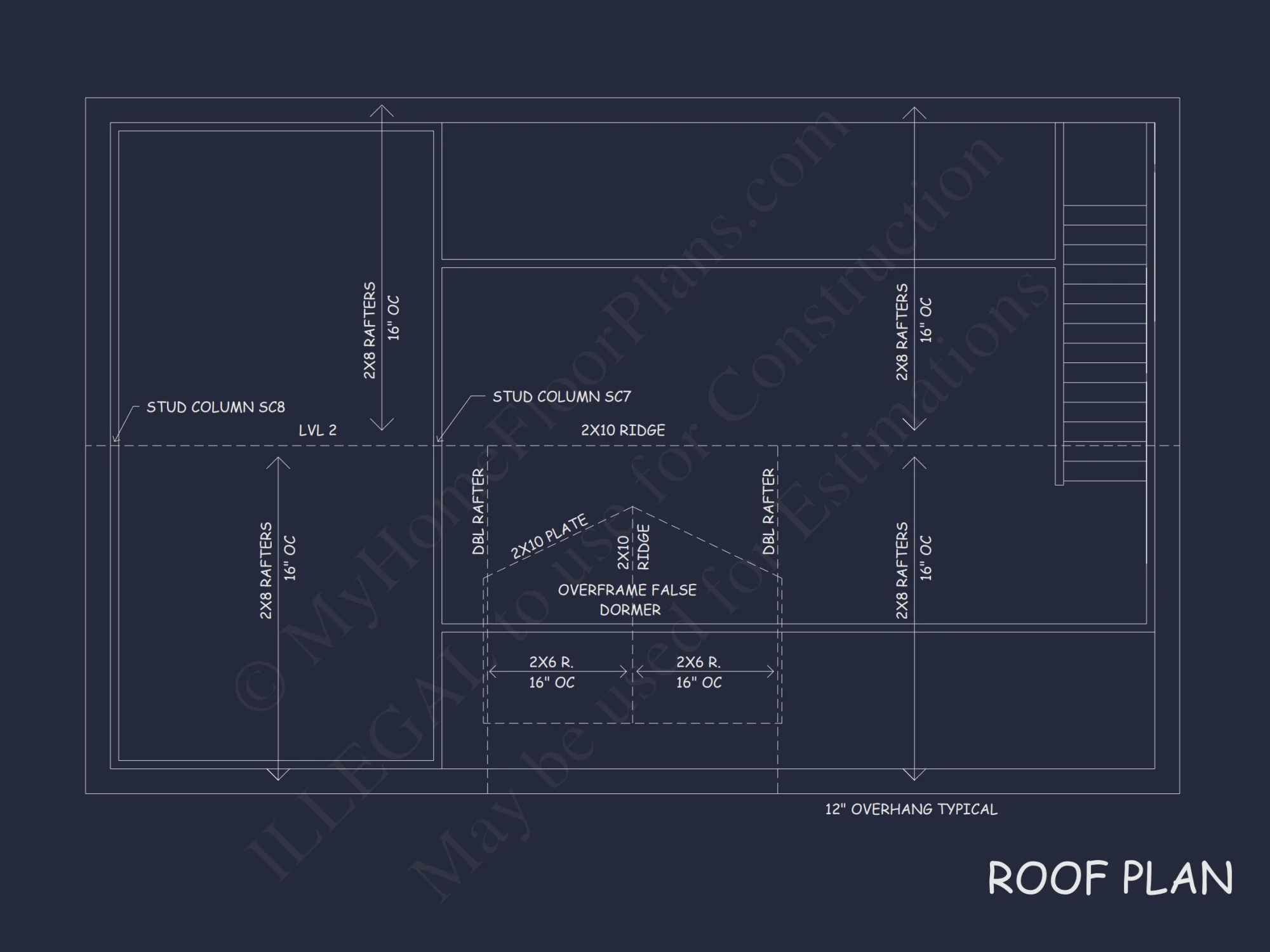 Modern Garage Living Space house Plan with Detailed Blueprint