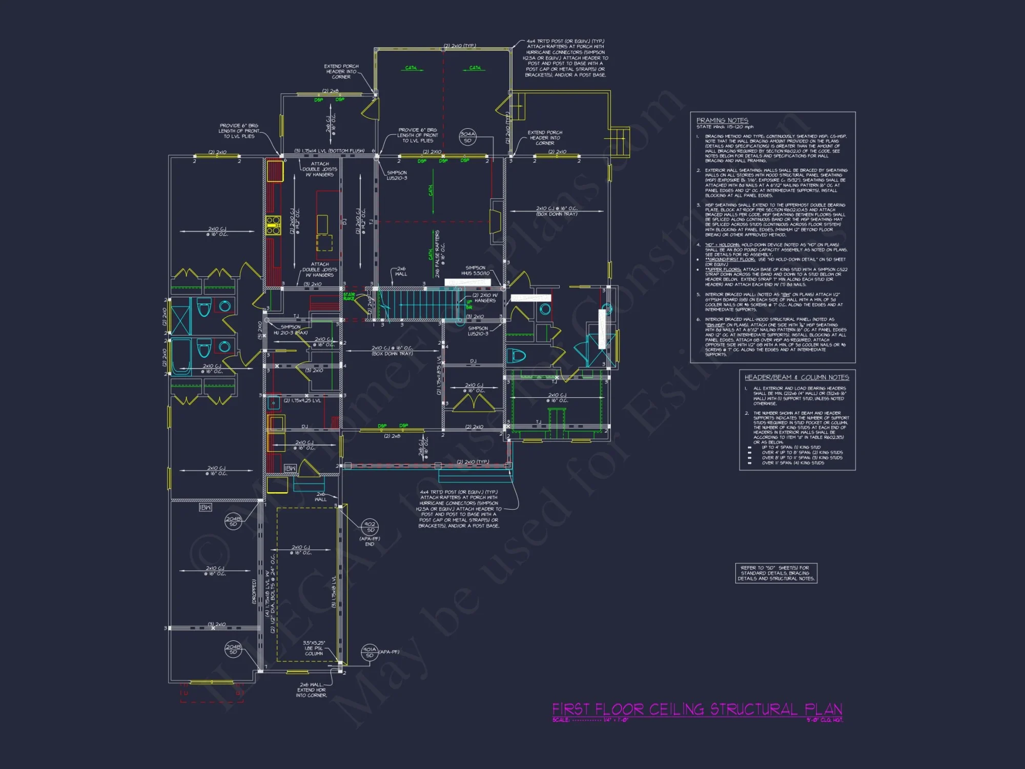 Craftsman house Plan with Spacious Floor Designs and CAD Blueprint