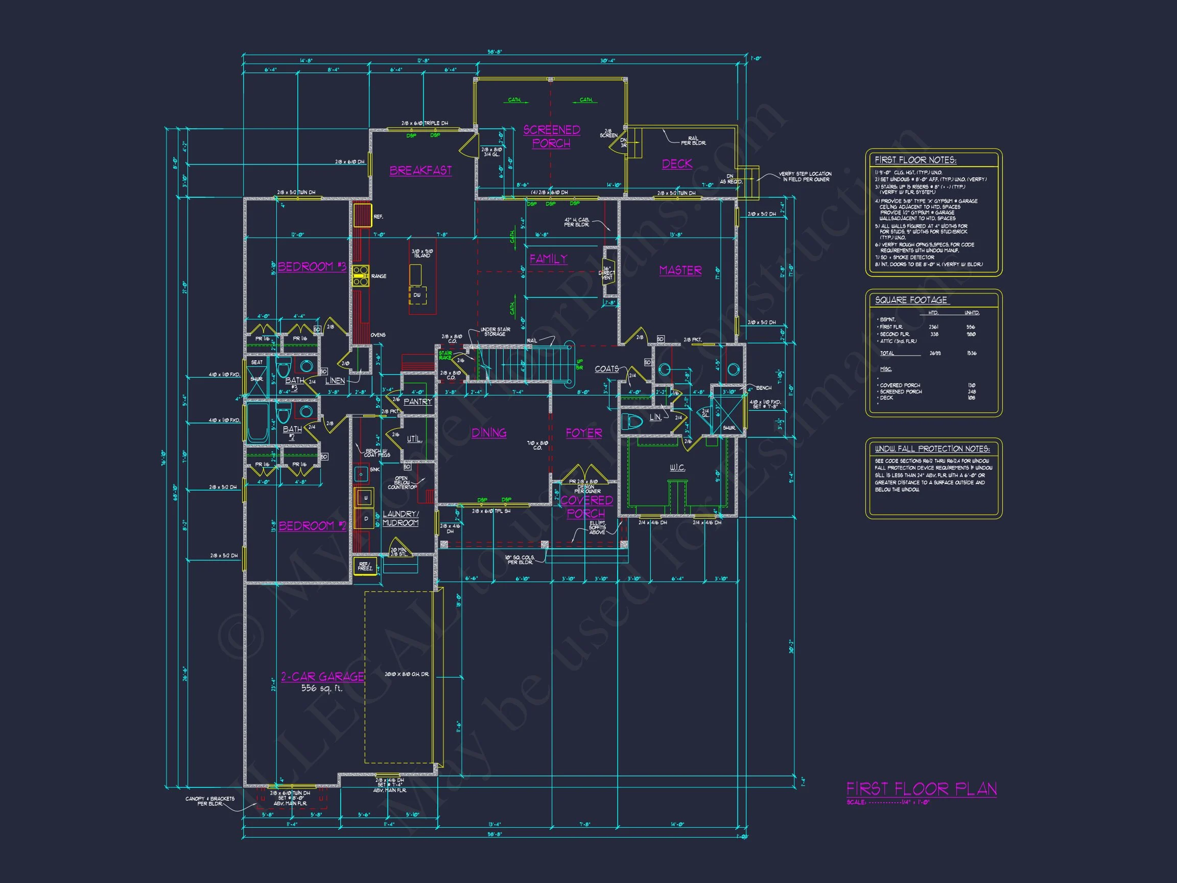 Craftsman house Plan with Spacious Floor Designs and CAD Blueprint