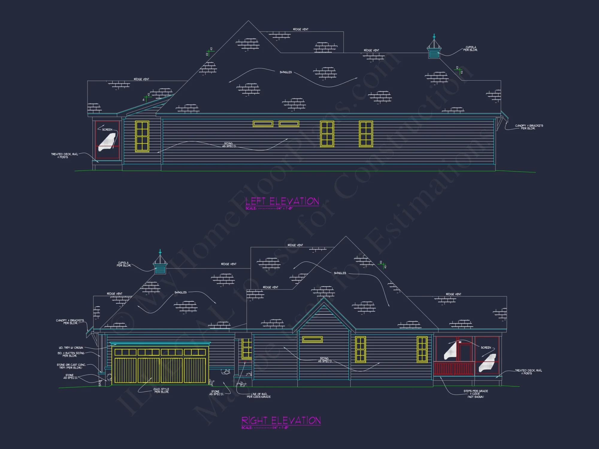 Craftsman house Plan with Spacious Floor Designs and CAD Blueprint