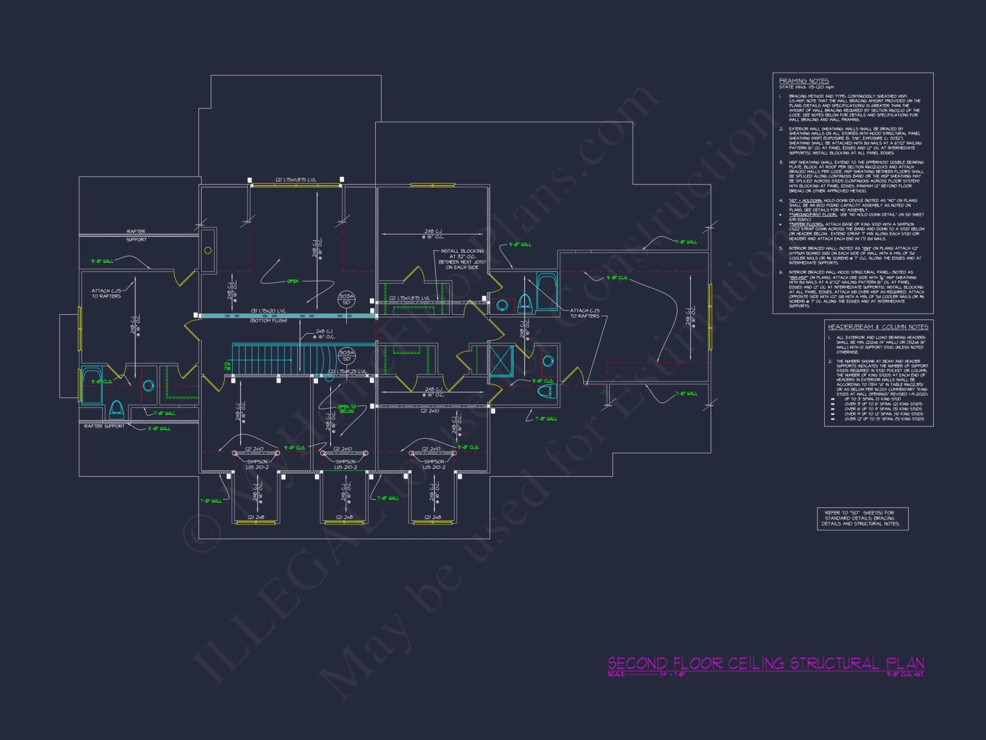 Traditional house Plan with 4 Bedrooms, CAD Blueprint Designs