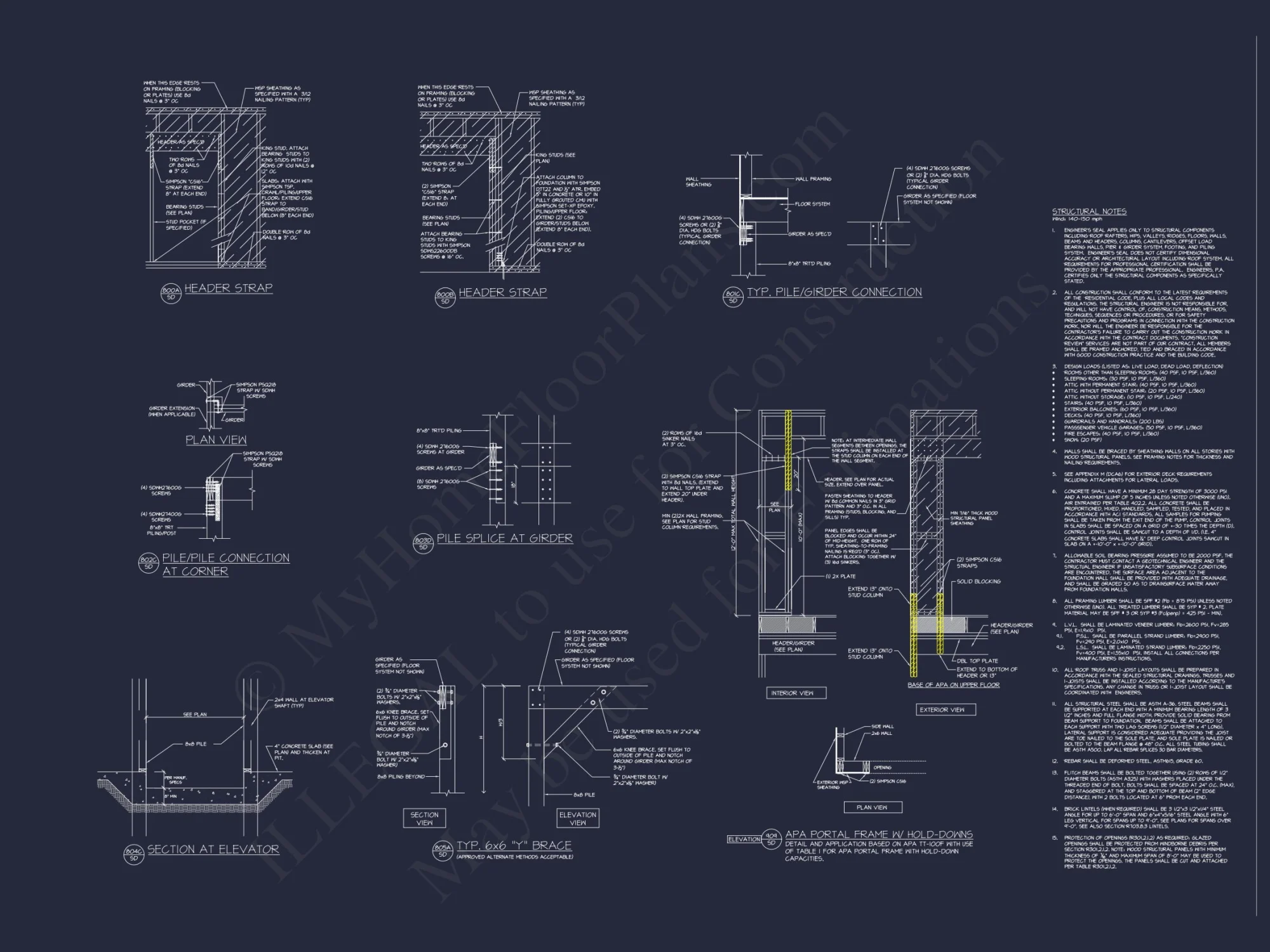 Elegant house Floor Plan: Coastal Blueprint with Architectural Designs