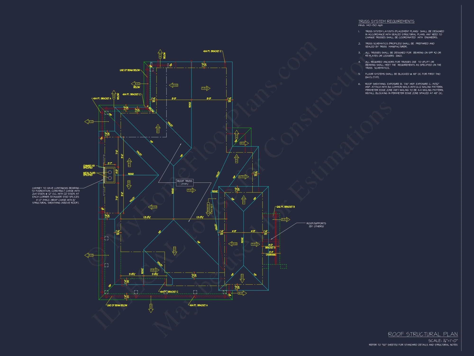 Elegant house Floor Plan: Coastal Blueprint with Architectural Designs