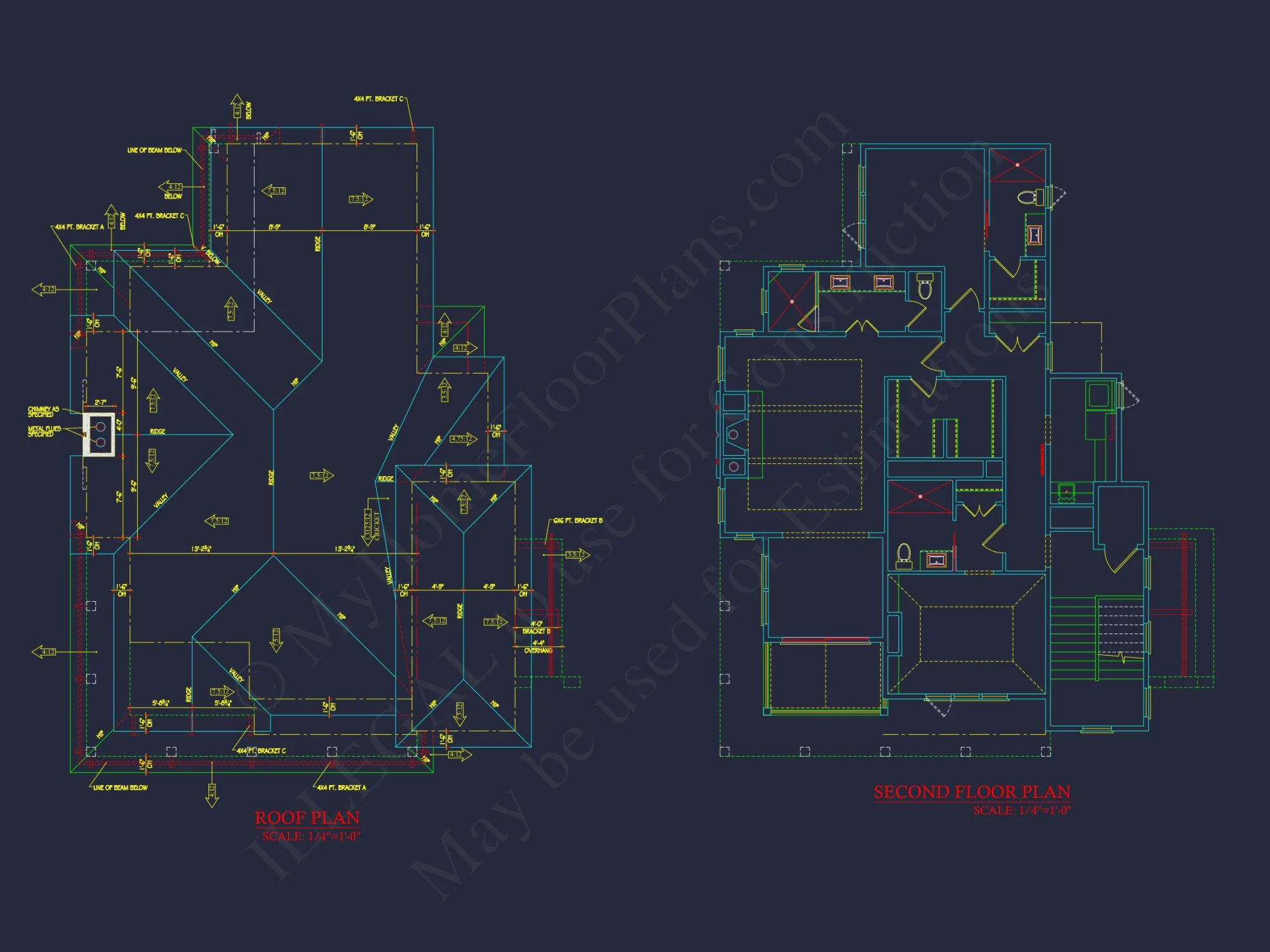 Elegant house Floor Plan: Coastal Blueprint with Architectural Designs