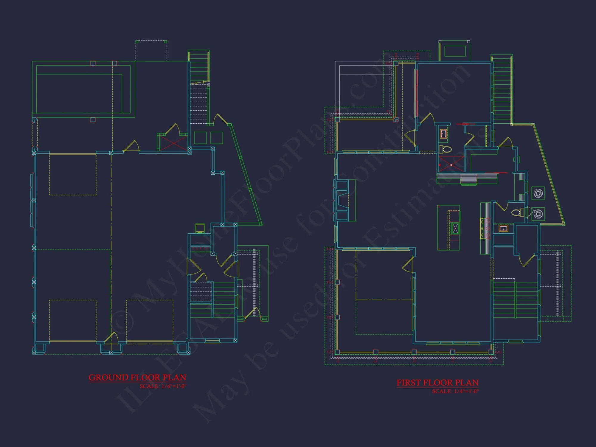 Elegant house Floor Plan: Coastal Blueprint with Architectural Designs