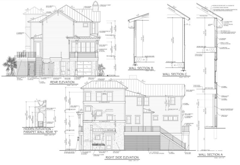 Elegant house Floor Plan: Coastal Blueprint with Architectural Designs