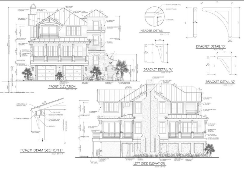Elegant house Floor Plan: Coastal Blueprint with Architectural Designs