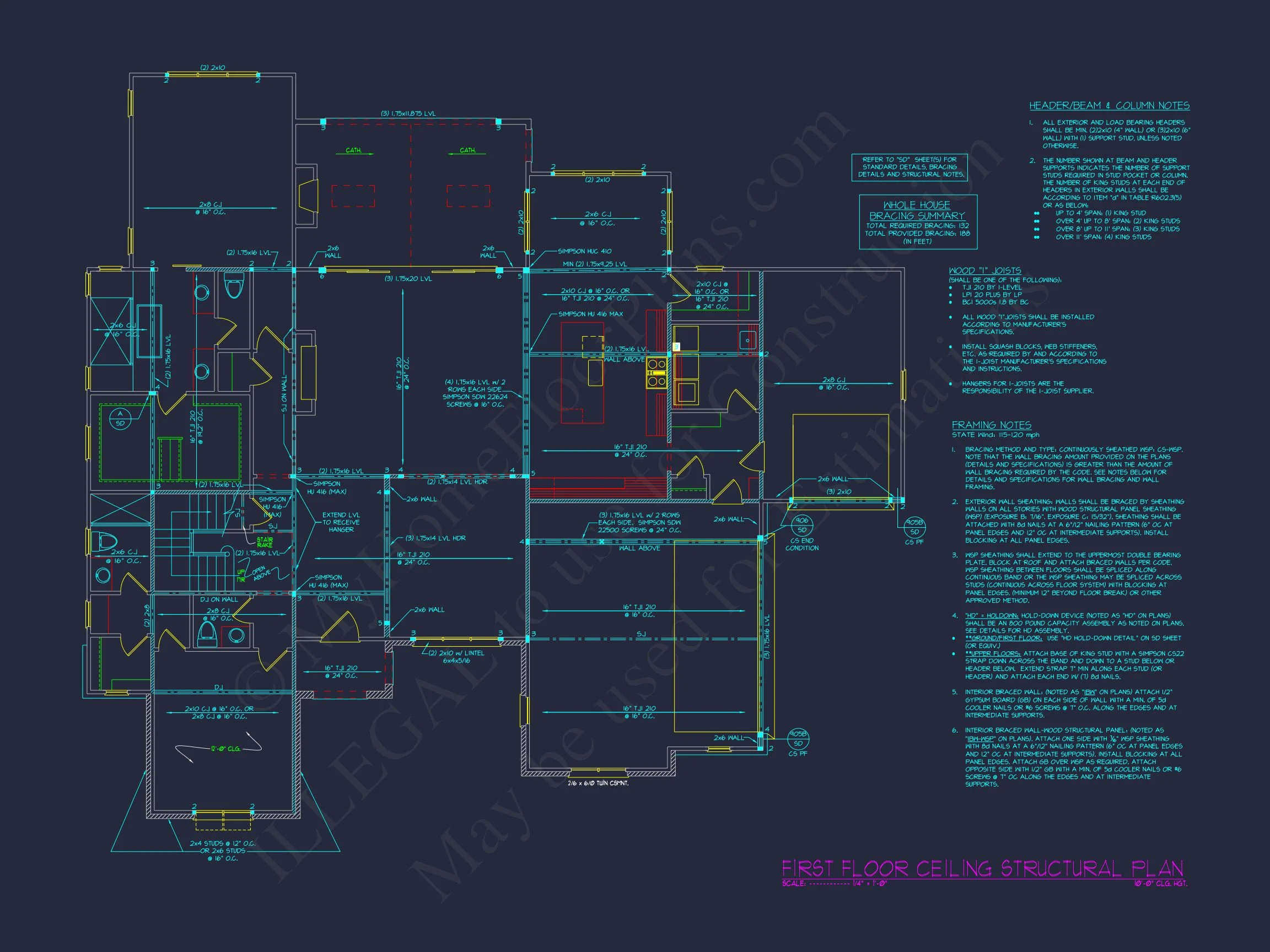 Modern house Plan with 5 Bedrooms, CAD Designs, and Open Layout
