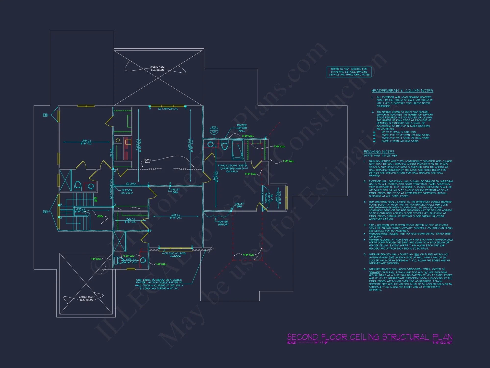Modern house Plan with 5 Bedrooms, CAD Designs, and Open Layout