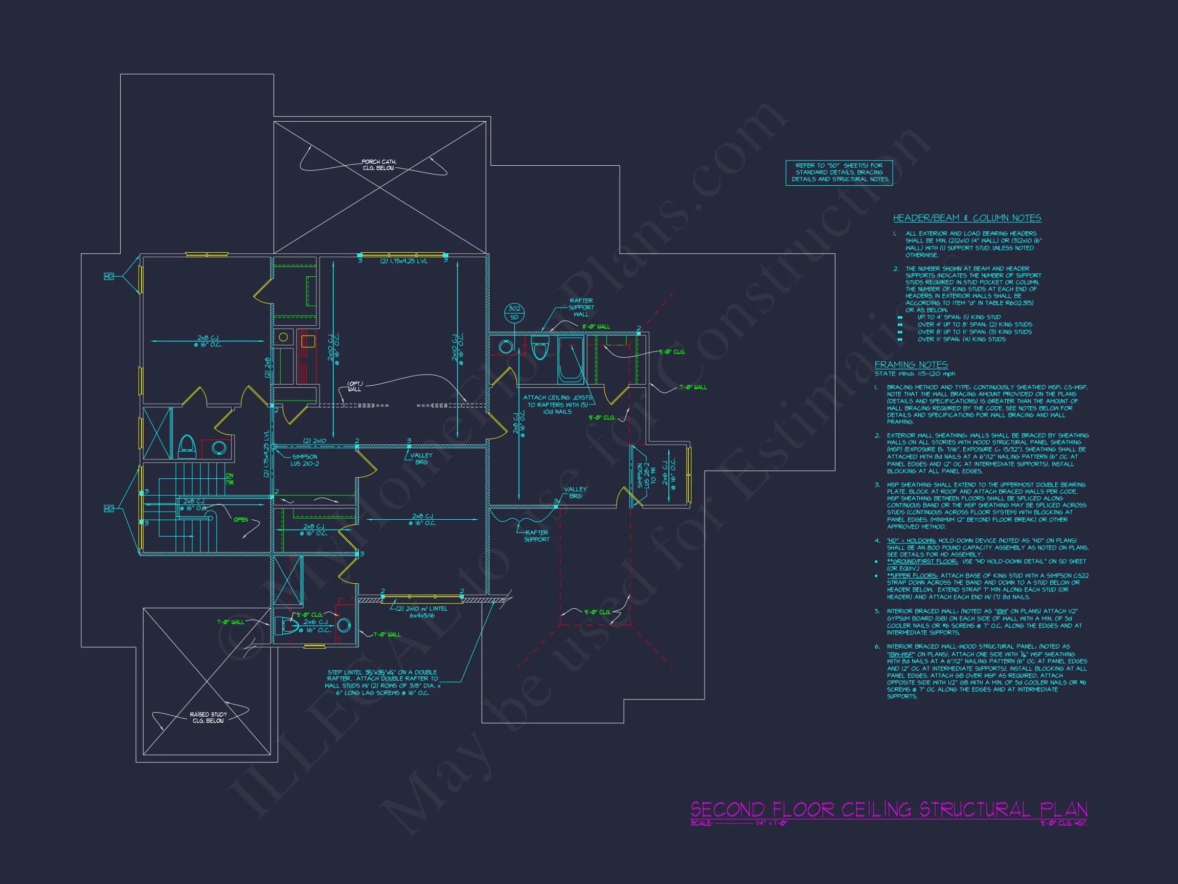 Modern house Plan with 5 Bedrooms, CAD Designs, and Open Layout