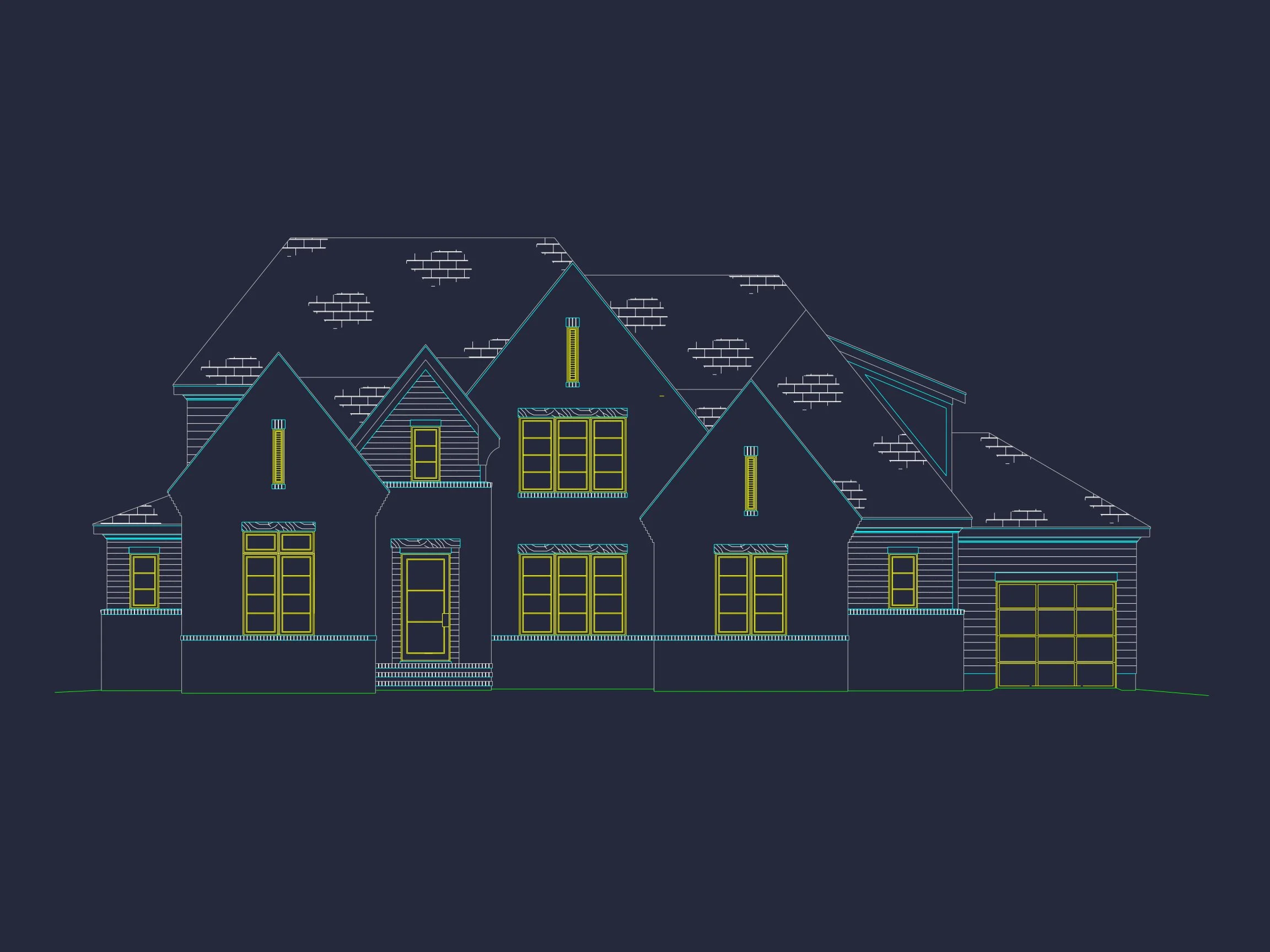 Modern house Plan with 5 Bedrooms, CAD Designs, and Open Layout
