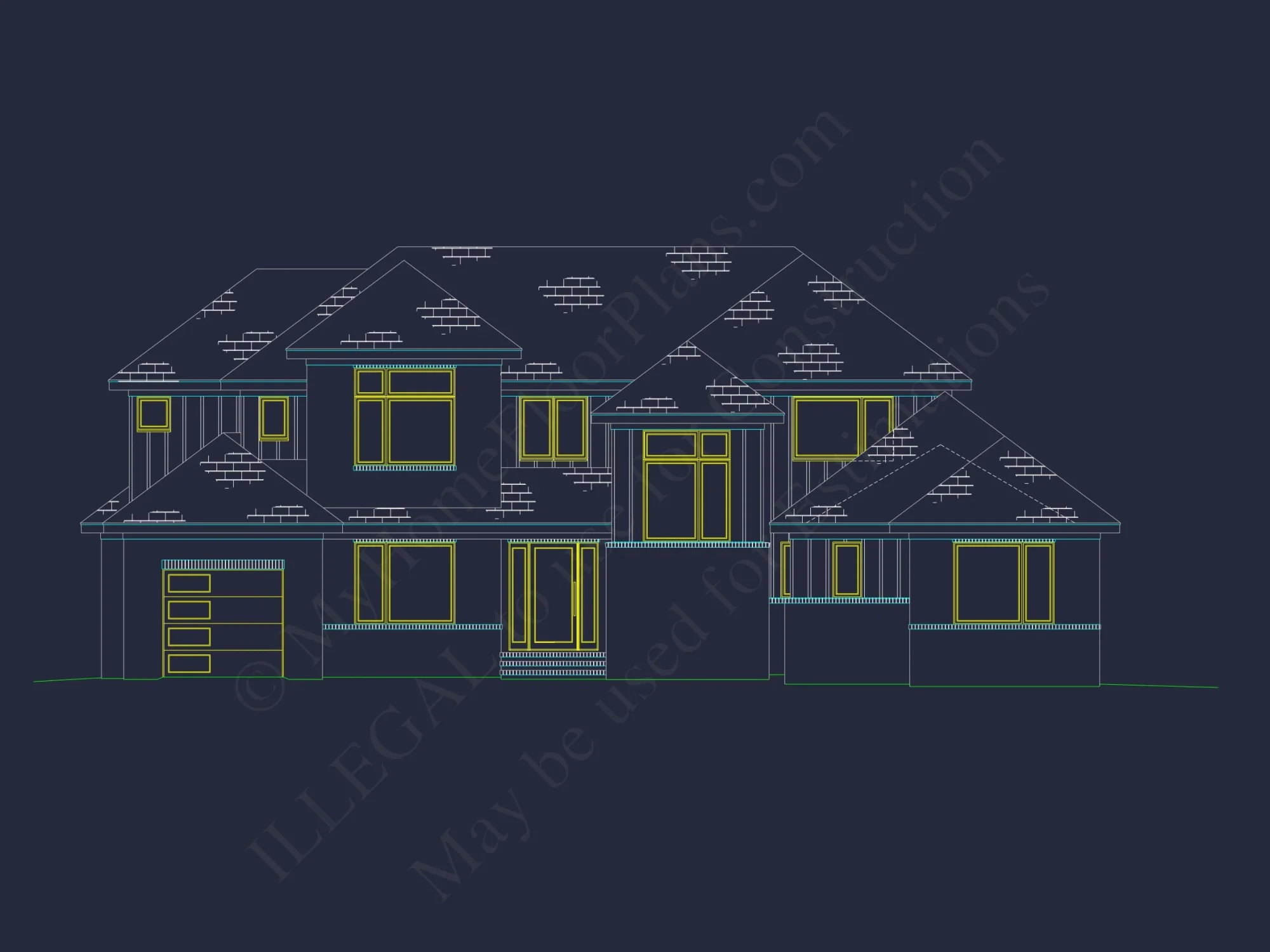 Modern house Floor Plan Blueprint: CAD Architecture Designs