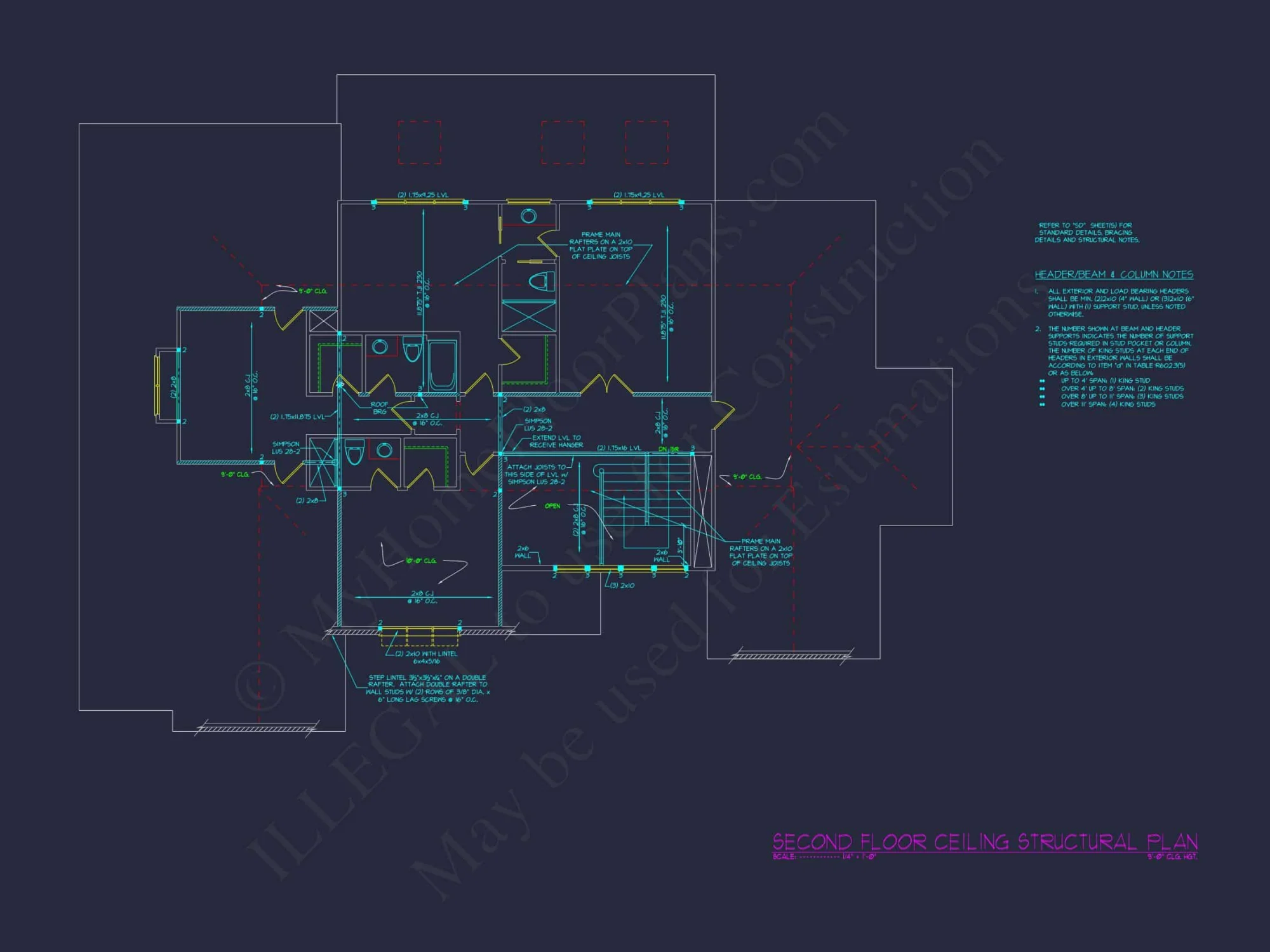 Modern house Floor Plan with 2 Floors, 5 Beds, and Open Layout