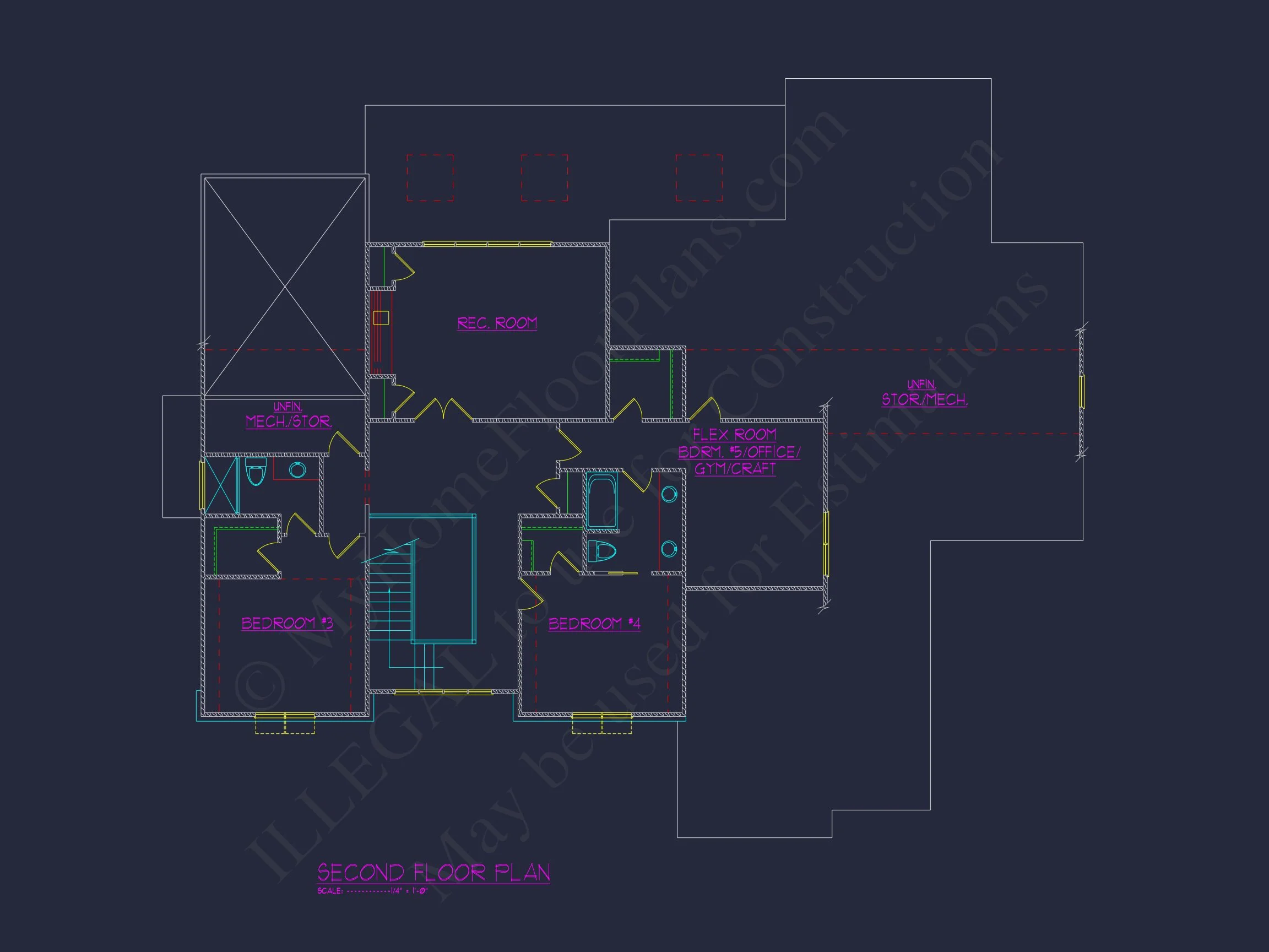 Elegant Contemporary house Plan with Blueprint for Your Dream Design