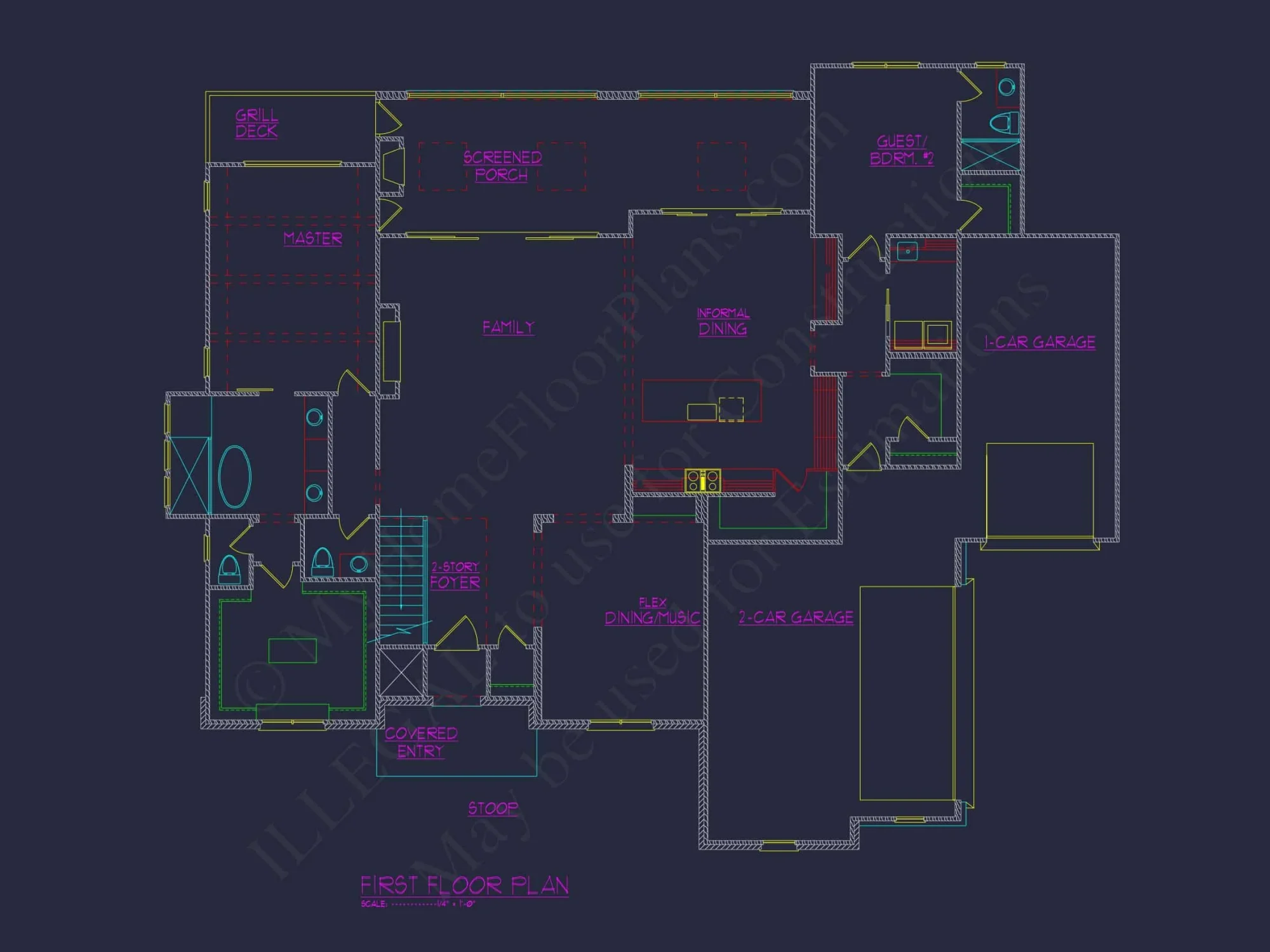 Elegant Contemporary house Plan with Blueprint for Your Dream Design