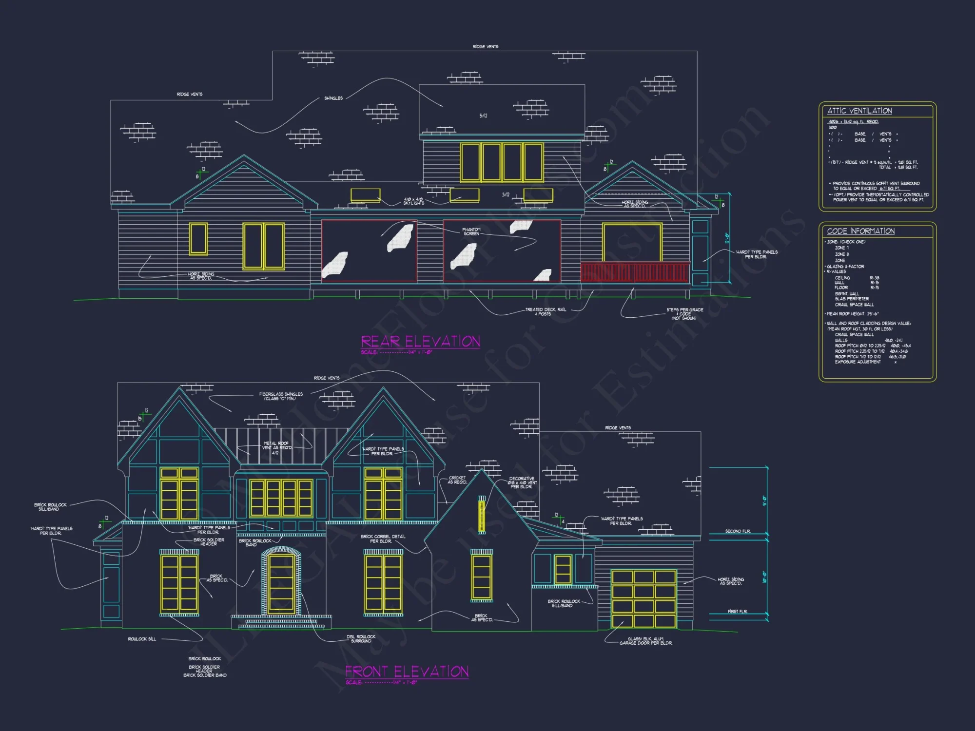 Elegant Contemporary house Plan with Blueprint for Your Dream Design
