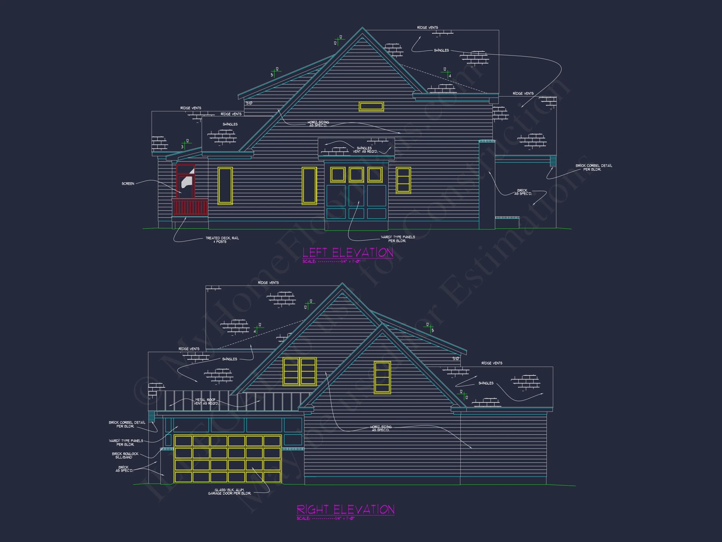 Elegant Contemporary house Plan with Blueprint for Your Dream Design